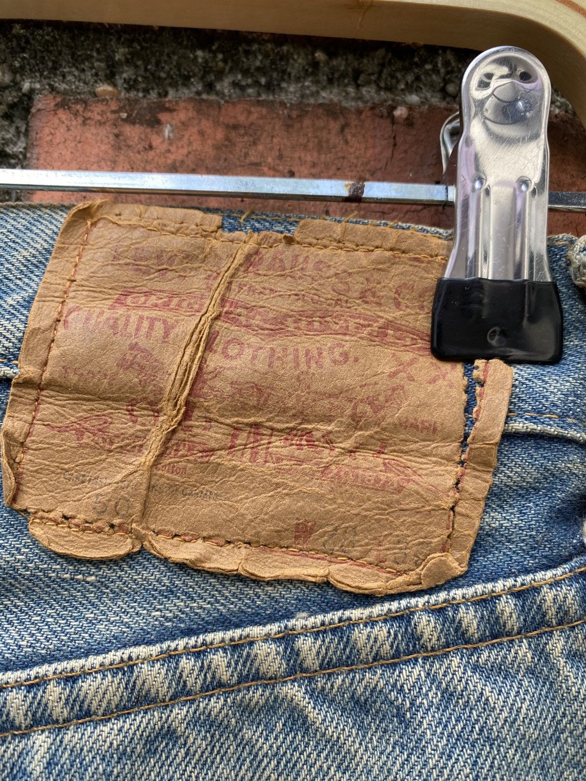 Levi's Vintage Clothing W27x28.5 Vintage levi's 501 redline cut off made in USA #524 Size 27" / US 4 / IT 40 - 5 Thumbnail