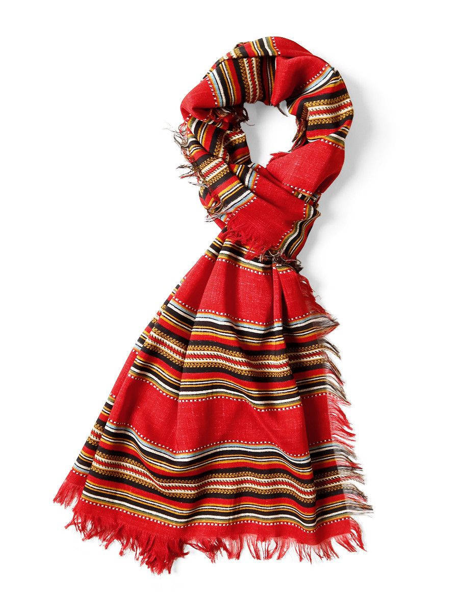 Kapital Kapital Rayon Fringe Scarf Pecos Stripe Size ONE SIZE - 1 Thumbnail