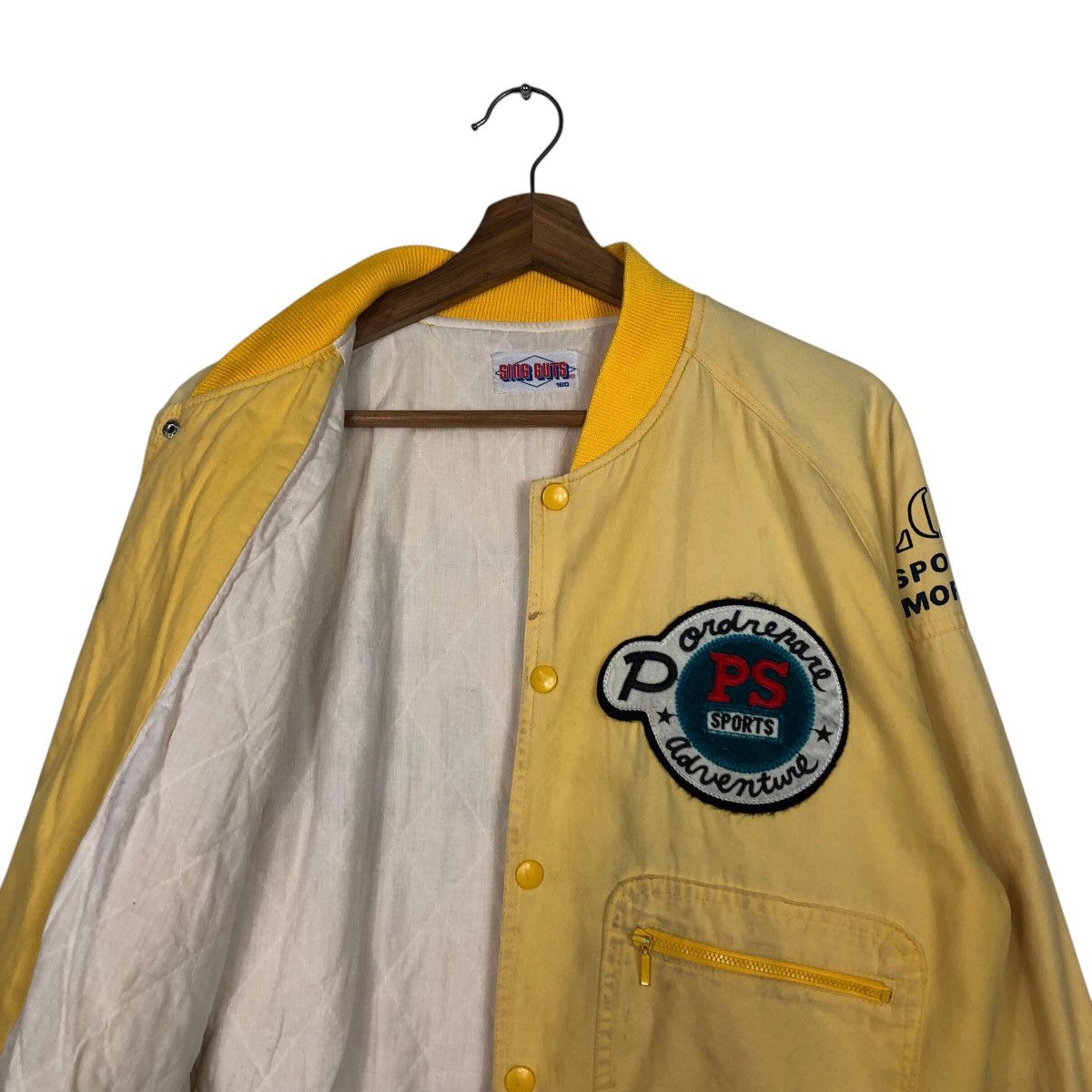 Japanese Brand 📌Sing Guts Bomber Jacket Spell Out Big Logo Issey Miyake Size US M / EU 48-50 / 2 - 13 Thumbnail