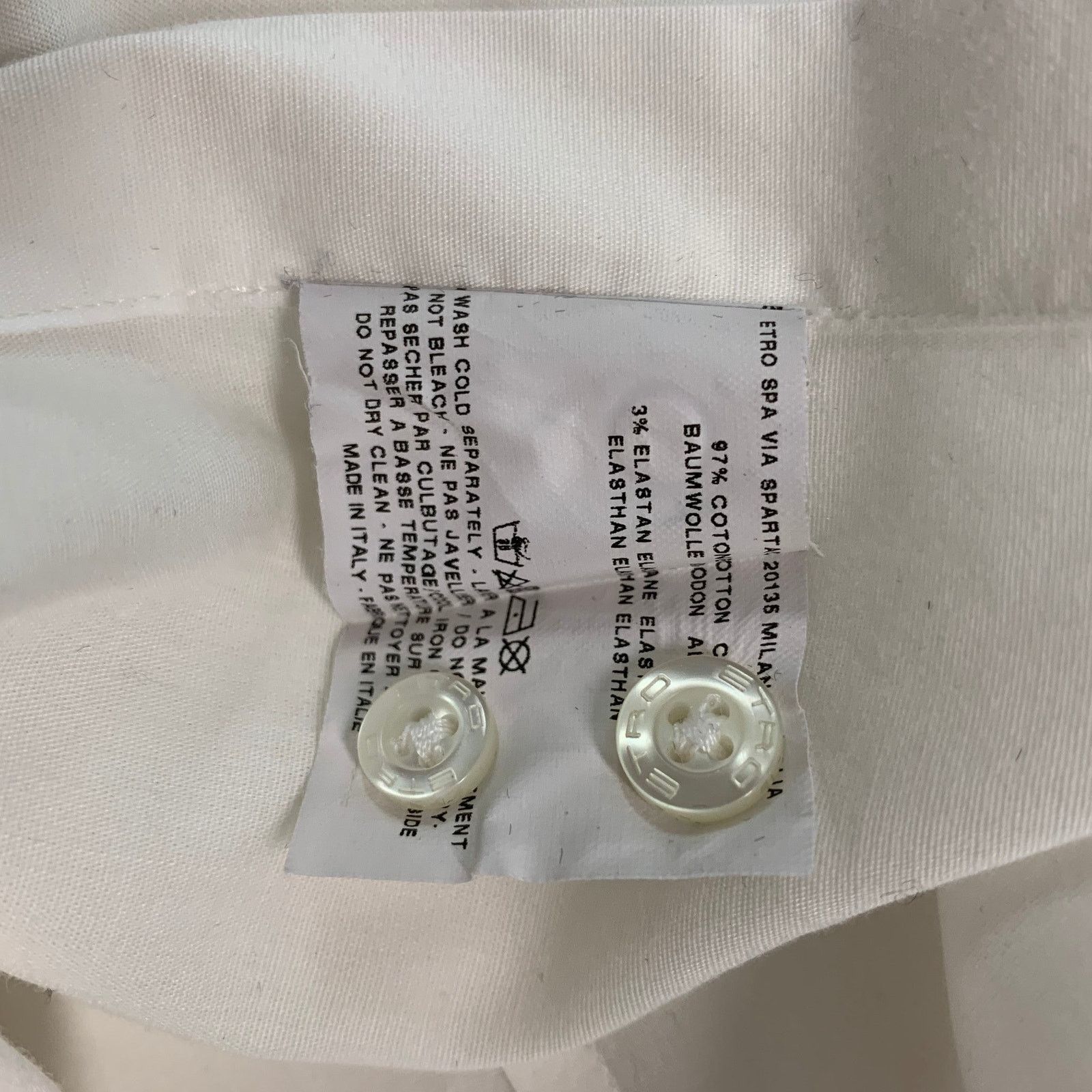 Etro ETRO Size 14 White Black Cotton & Elastane Print Shirt Size XL / US 12-14 / IT 48-50 - 7 Thumbnail