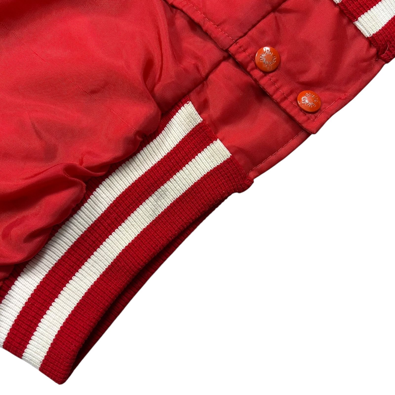 NCAA VTG 90S NCAA OKLAHOMA SOONERS BIRDIE SATIN BOMBER JACKET Size US L / EU 52-54 / 3 - 10 Thumbnail