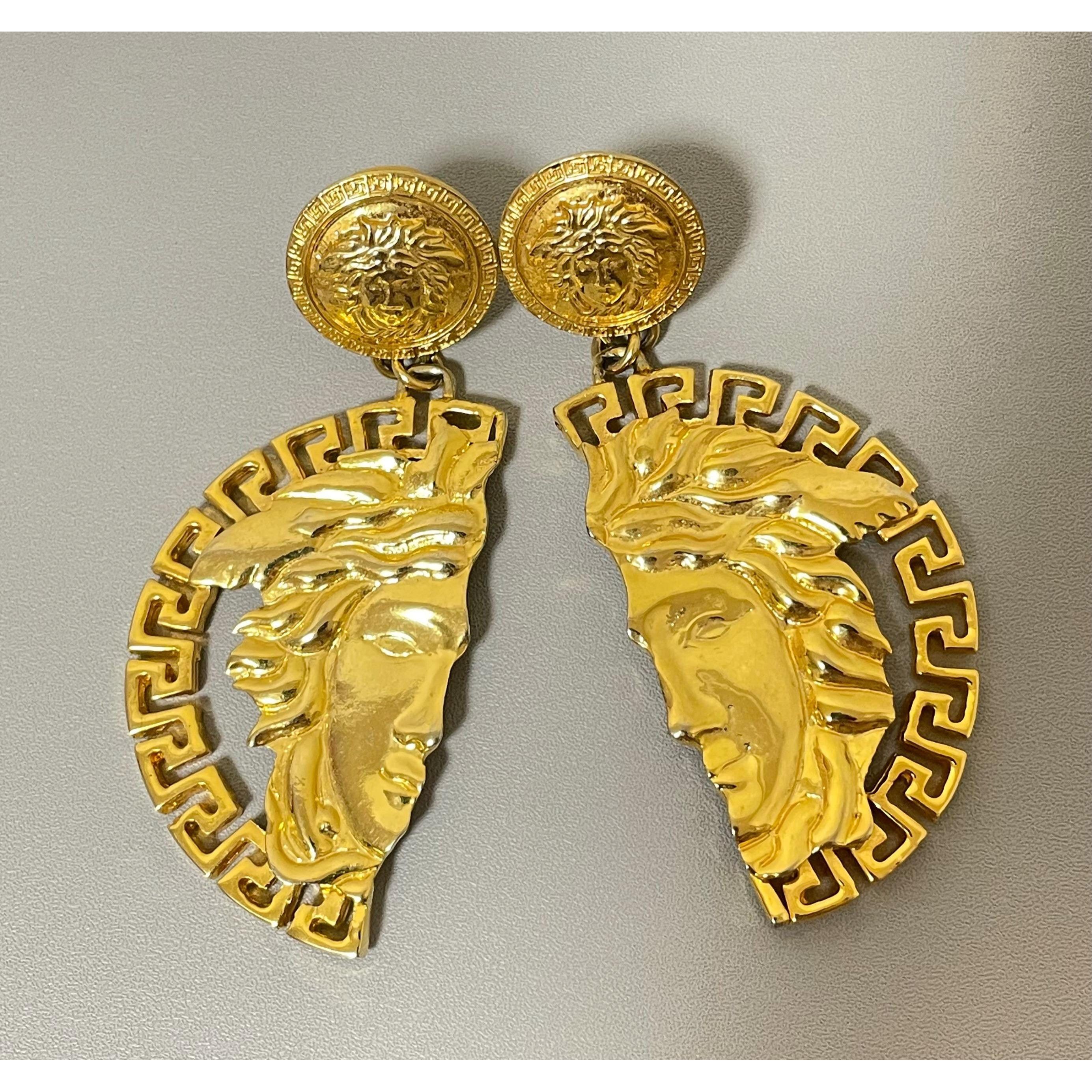 Versace Vintage Gianni Versace Jumbo Medusa dangle earrings Size ONE SIZE - 8 Thumbnail