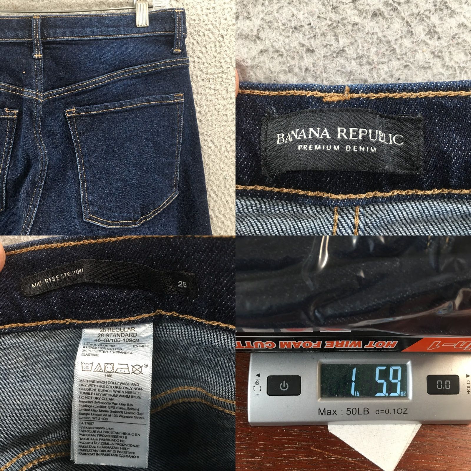 Banana Republic Banana Republic Jeans Womens 28 Blue Denim Mid Rise Straight Leg 5-Pocket Regular Inseam 26" Jeans Mens Womens Boys Girls Size 28" / US 6 / IT 42 - 9 Thumbnail