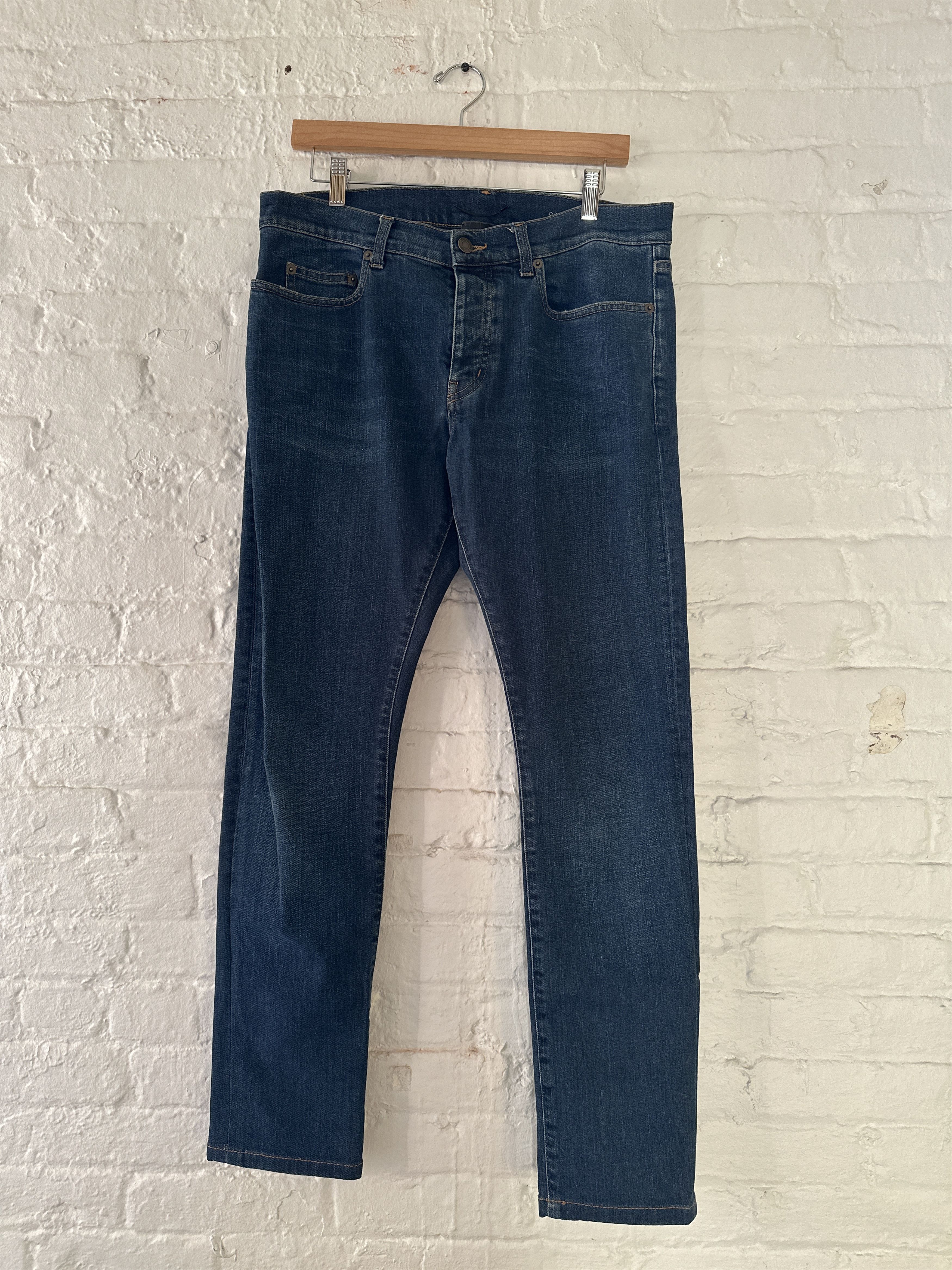 Saint Laurent Paris Hedi Saint Laurent faux leather skinny jeans