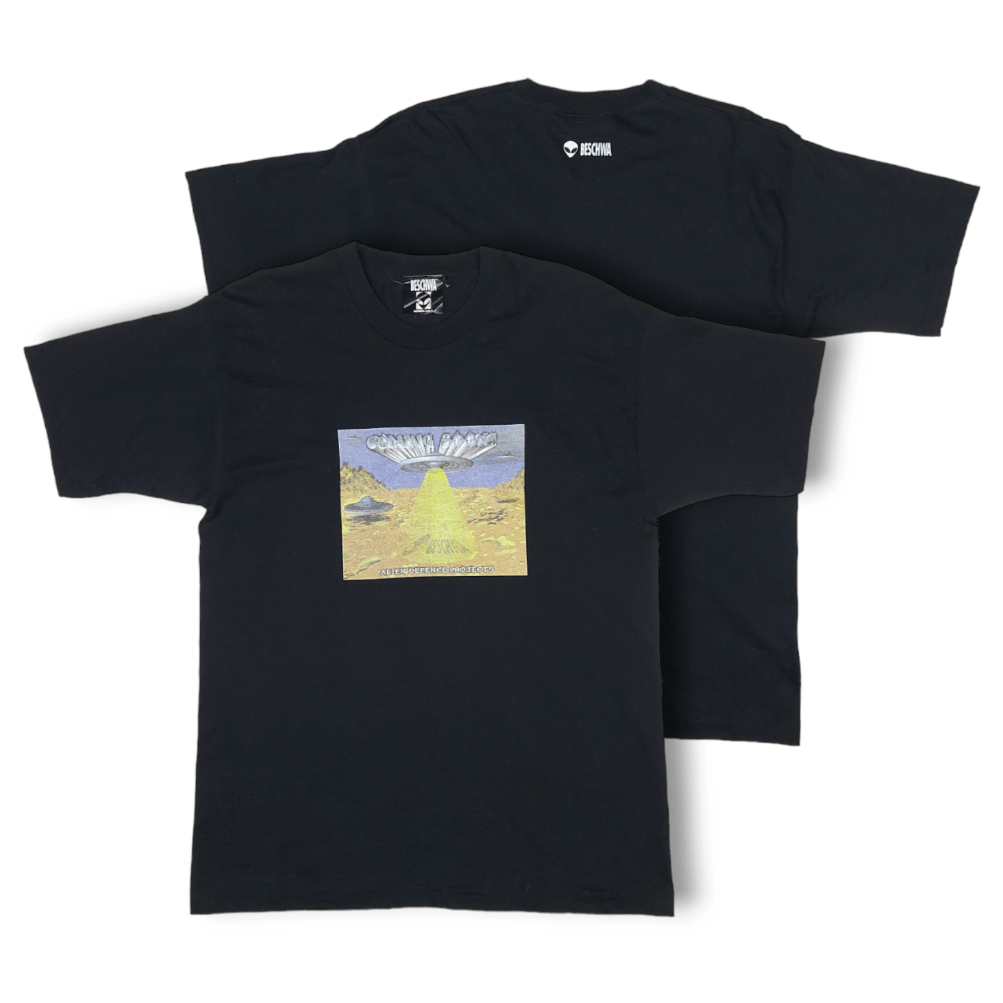image of Vintage 90's Beschwa By Alien Workshop Single-Stitch Tee in Black, Men's (Size Large)