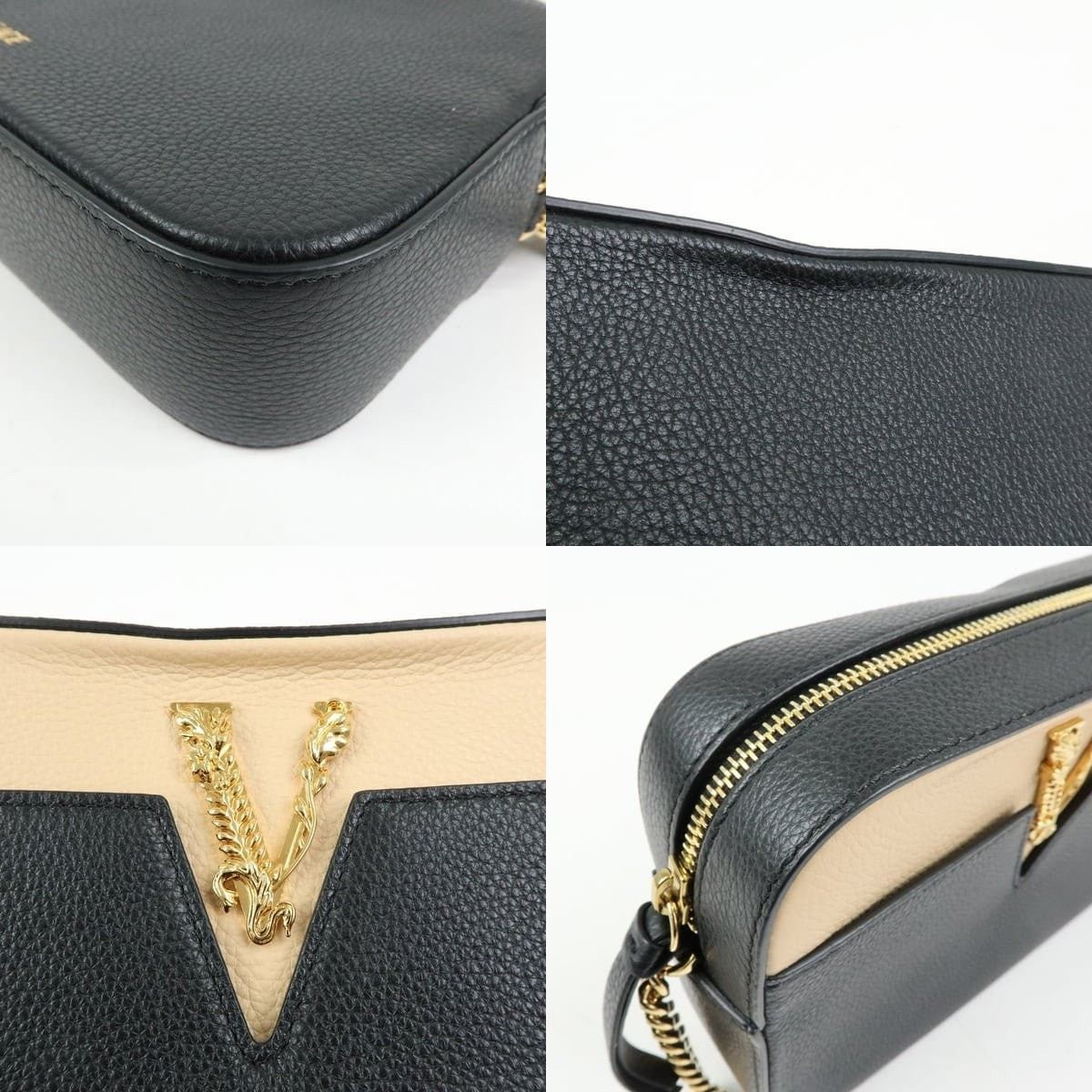 Versace Versace Virtus Leather Crossbody Bag Black Size ONE SIZE - 5 Thumbnail