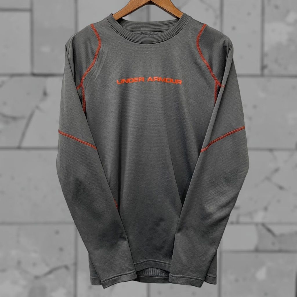 Under Armour VINTAGE? (no) Under Armour Shirt Mens Adult Medium Gray Long Sleeve Tee ColdGear Athletic Fitted Activewear Size US M / EU 48-50 / 2 - 1 Thumbnail