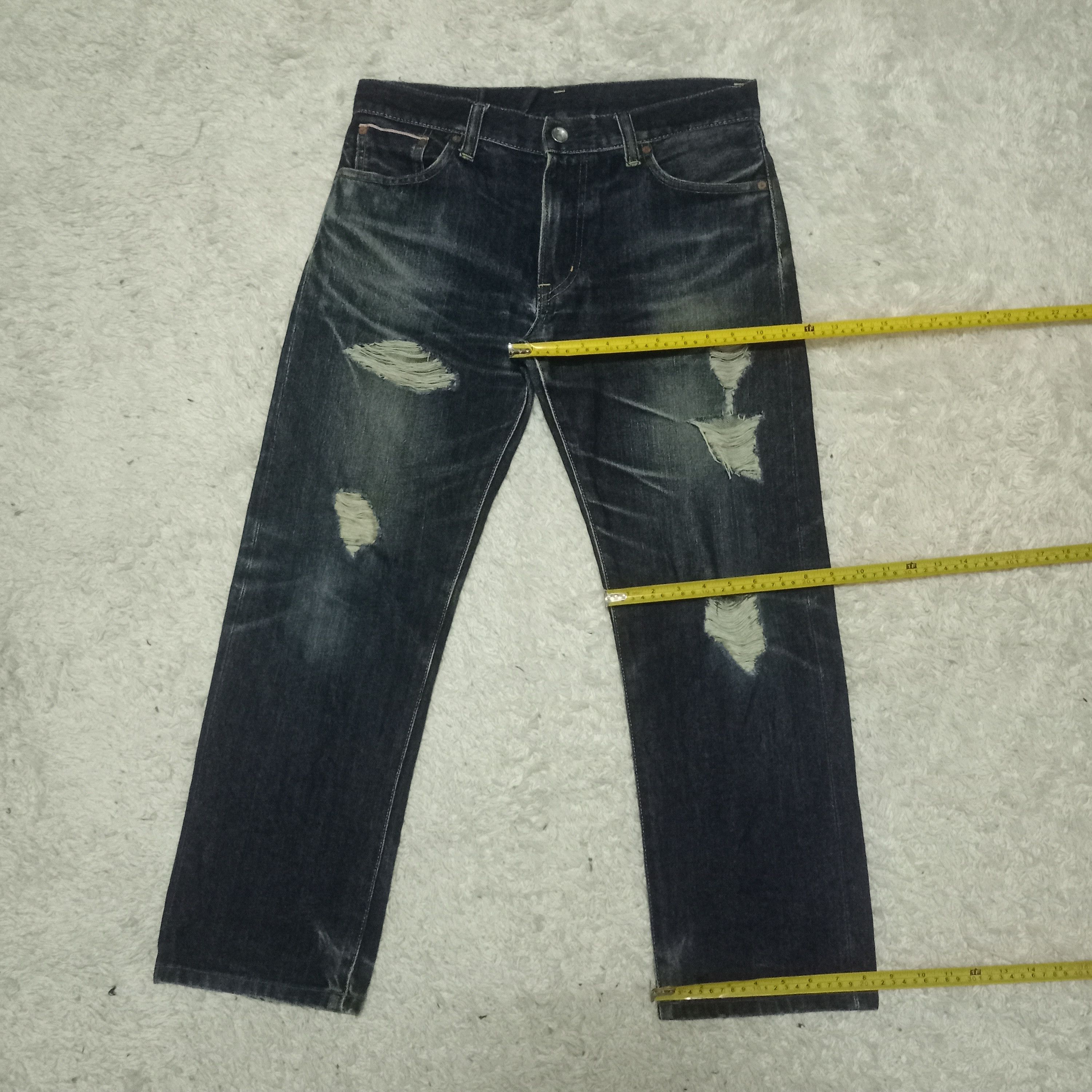 Uniqlo Vintage Japanese Uniqlo Selvedge Distressed Baggy Jeans Size US 34 / EU 50 - 9 Thumbnail