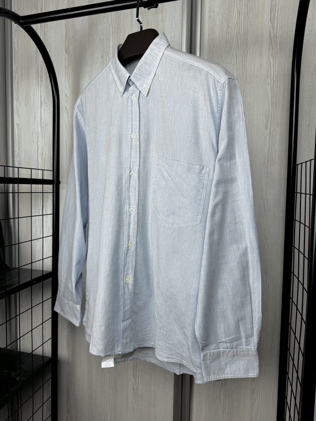 Valentino Valentino UOMO vintage cotton blue patterned button up shirt Size US L / EU 52-54 / 3 - 6 Thumbnail