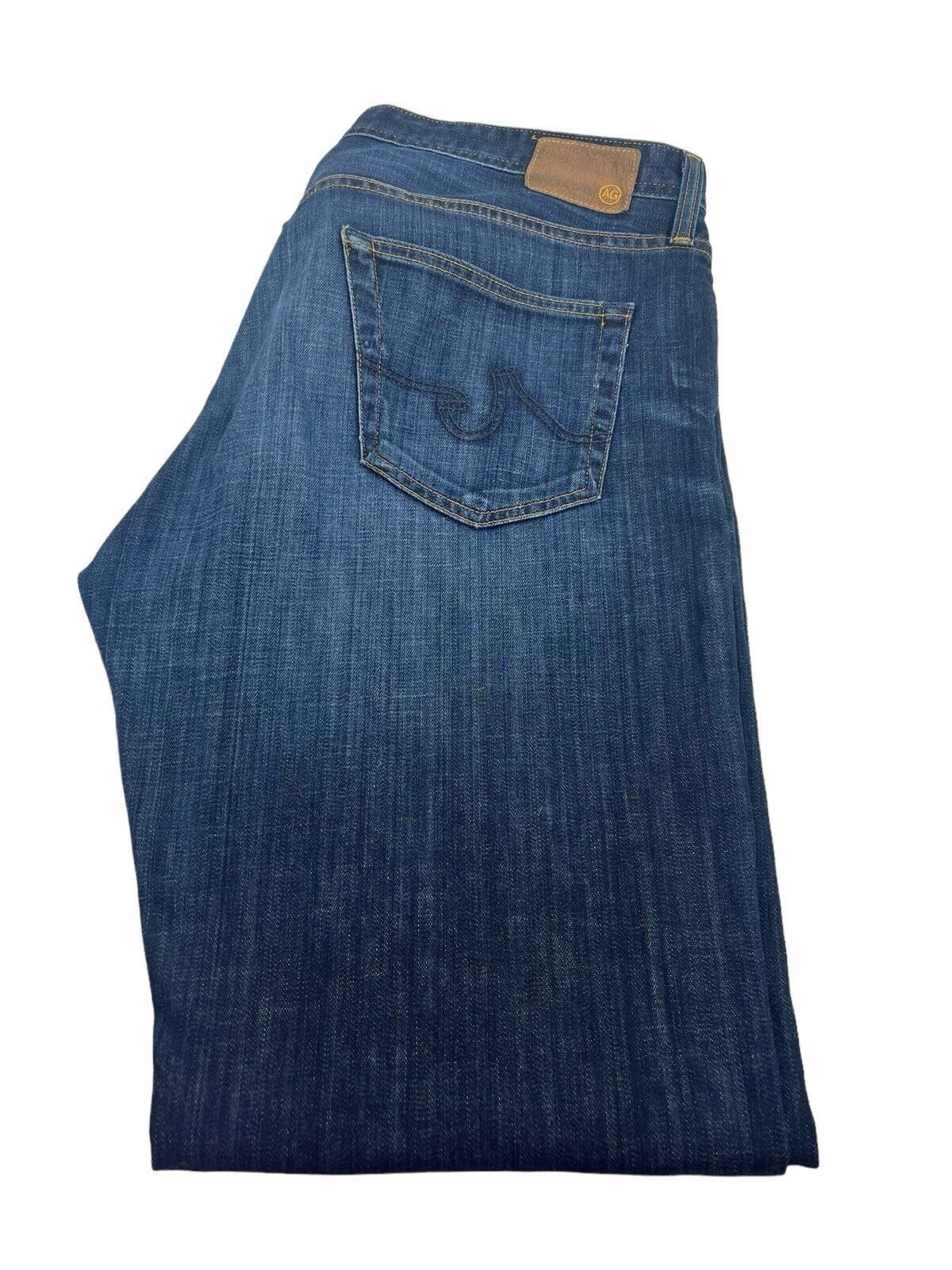AG Adriano Goldschmied Adriano Goldschmied Size 38 Straight Leg Stretch Blue Jeans Size US 38 / EU 54 - 5 Thumbnail