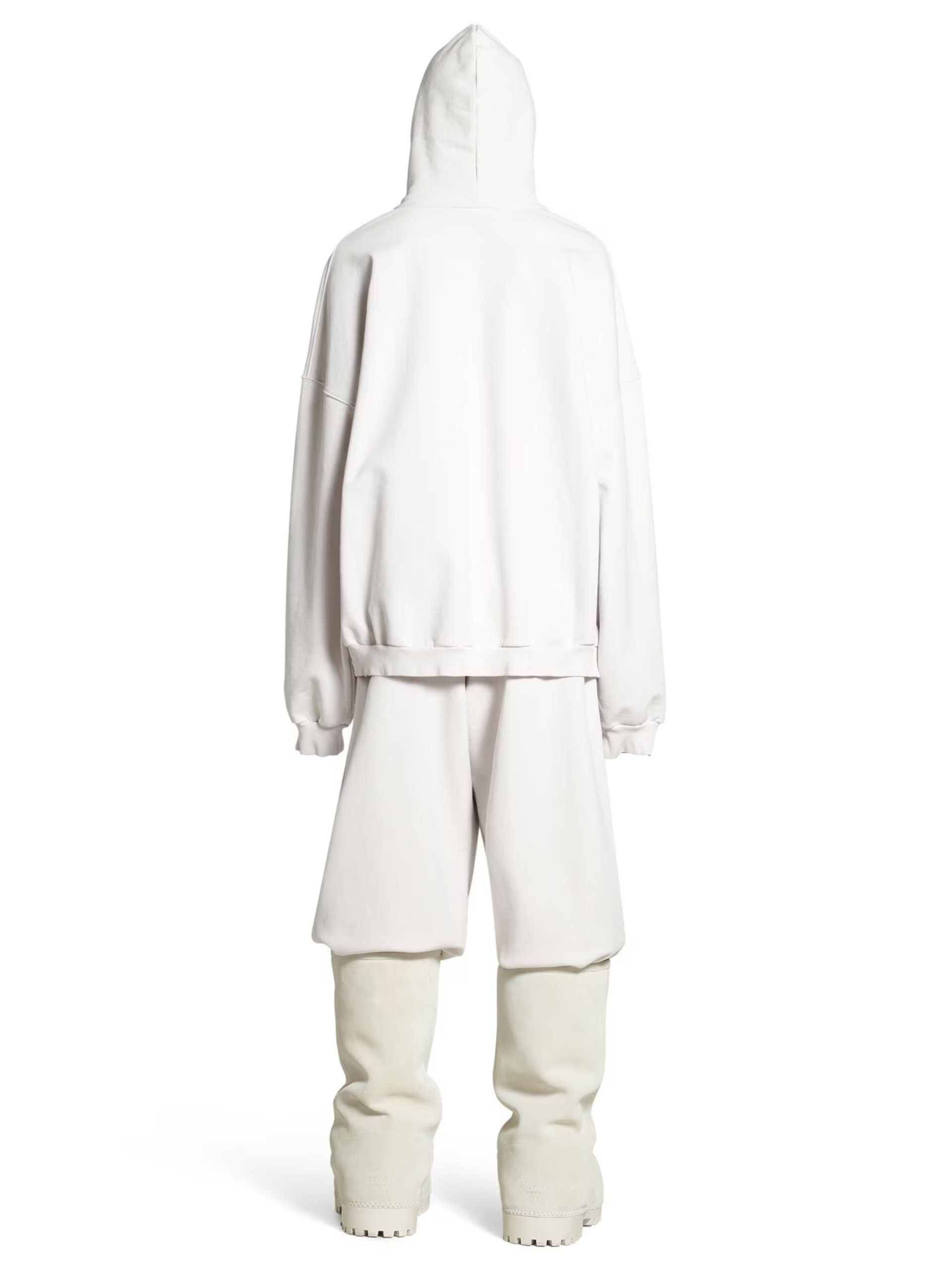 Balenciaga o1srvl11e1025 Beverly Hills Hoodie Oversized in Ivory Size US L / EU 52-54 / 3 - 4 Thumbnail