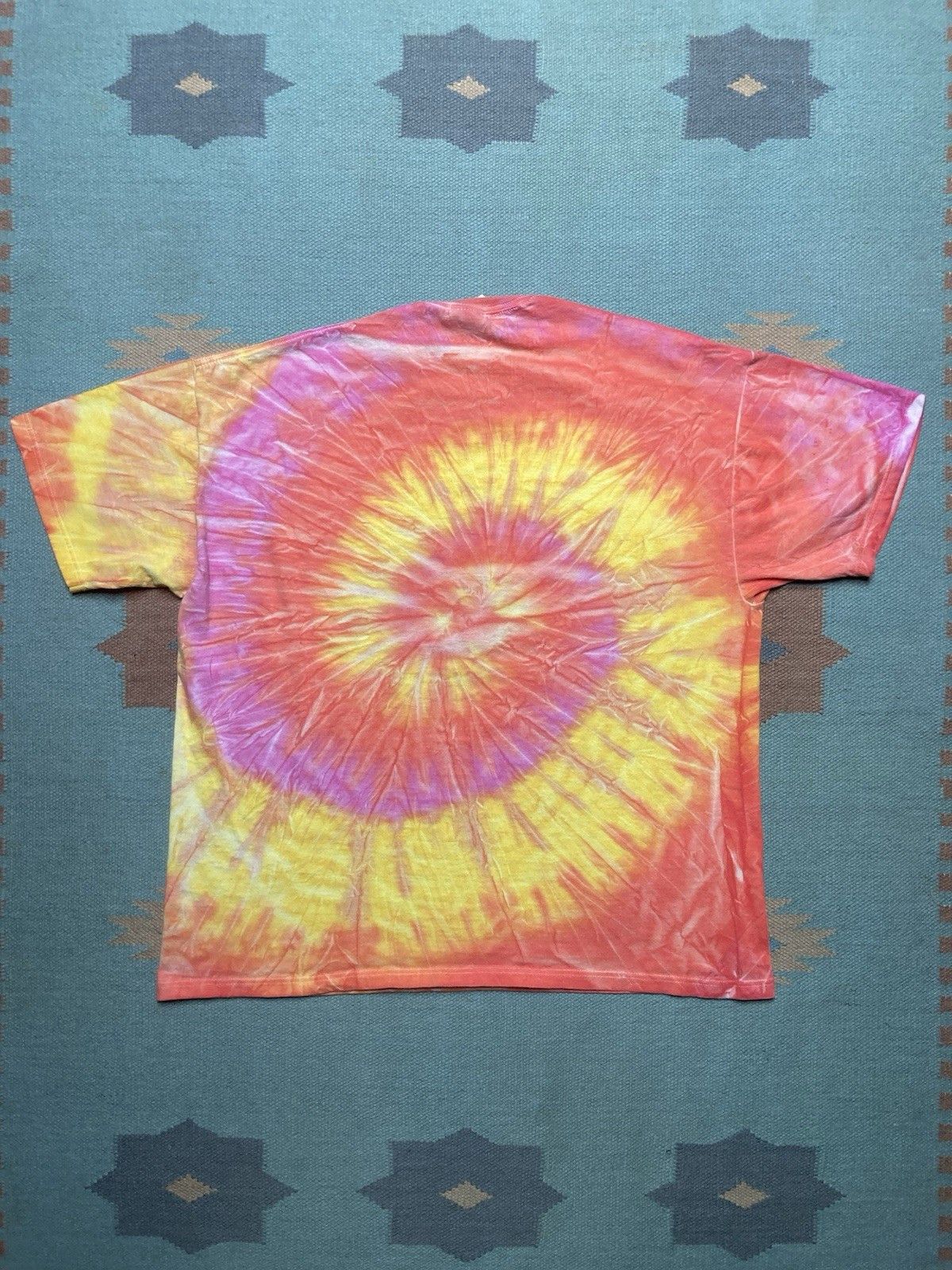 Vintage 90s t shirt tie dye sunburst hippie cotton Jerzees mens XL Size US XL / EU 56 / 4 - 6 Thumbnail