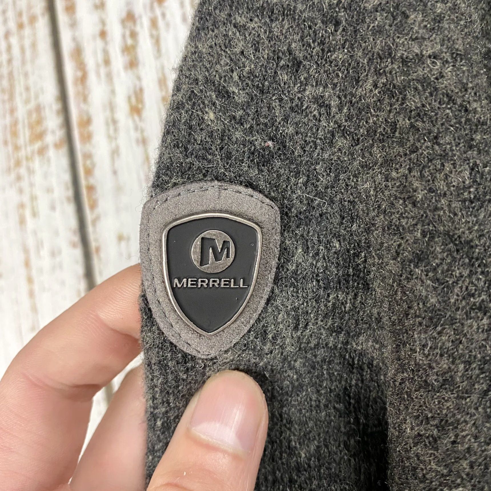 Merrell Merrell Sweater Womens XL Gray Knit Hiking Mock-Neck Pullover 4-Button Pockets Size XL / US 12-14 / IT 48-50 - 7 Thumbnail
