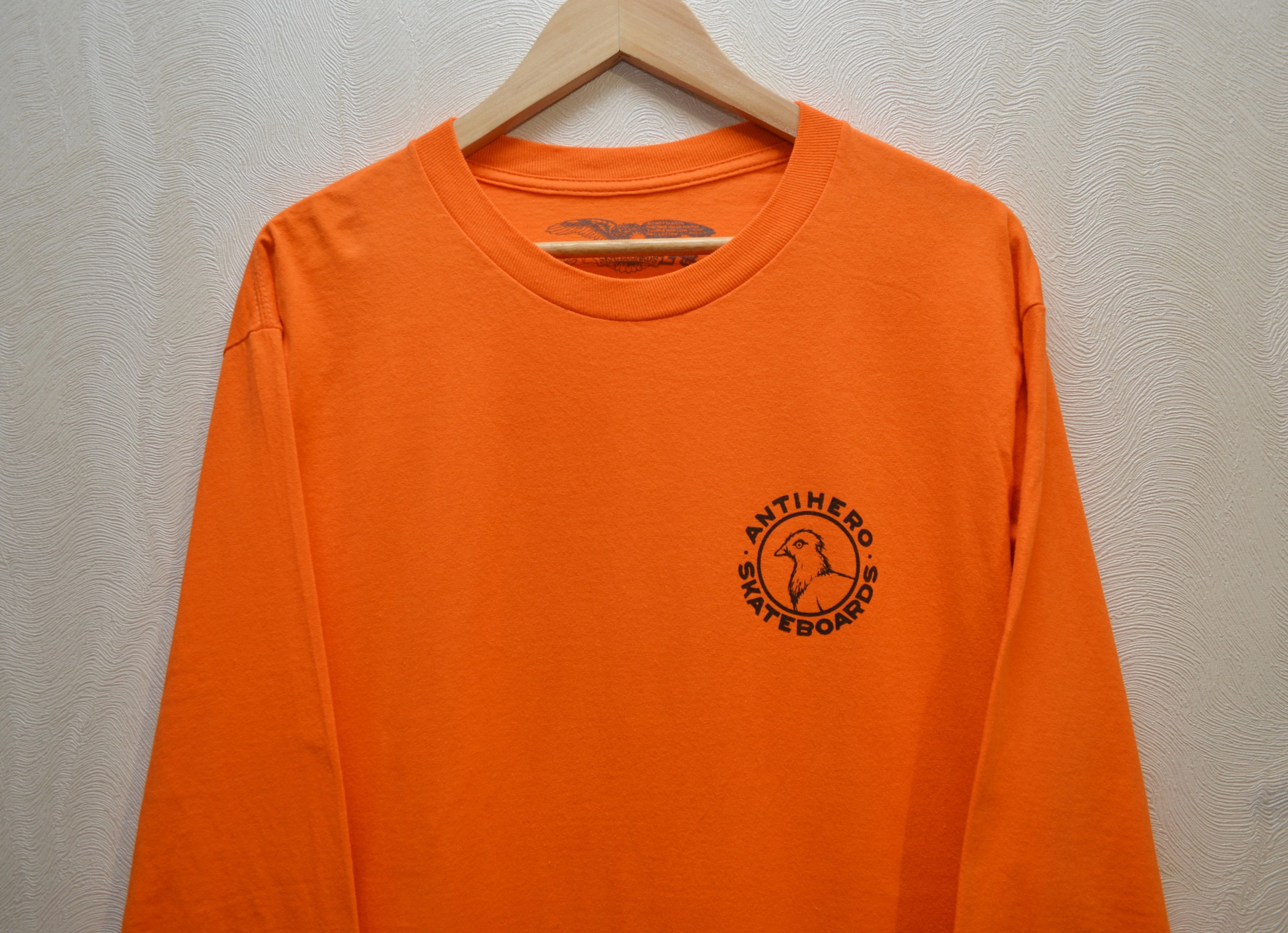 Antihero Anti hero Skateboards Orange Longsleeve Pigeon Logo L RARE Size US L / EU 52-54 / 3 - 2 Thumbnail