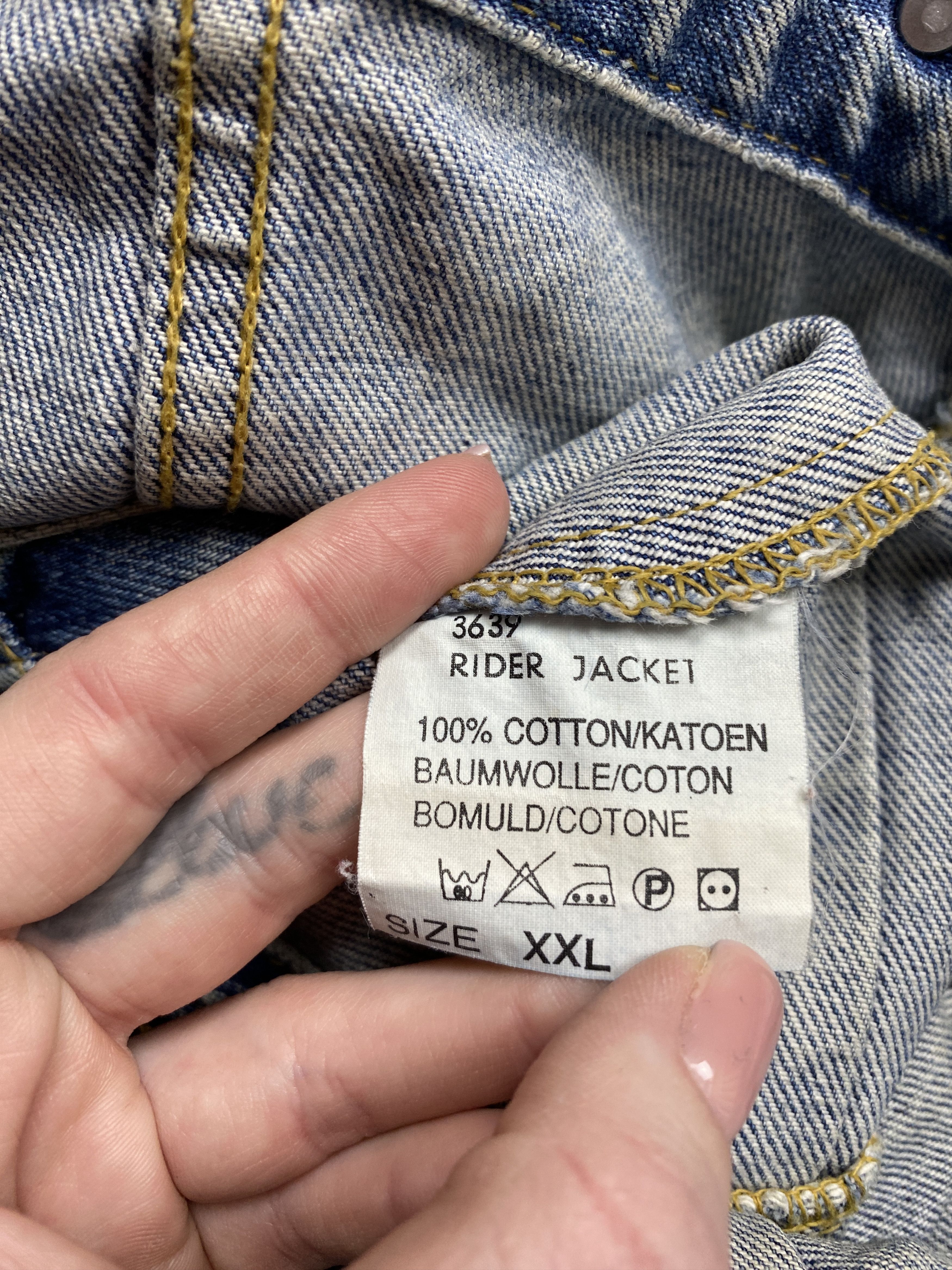 Lee Lee 90s Vintage Mens Denim Jacket Size US XXL / EU 58 / 5 - 8 Thumbnail