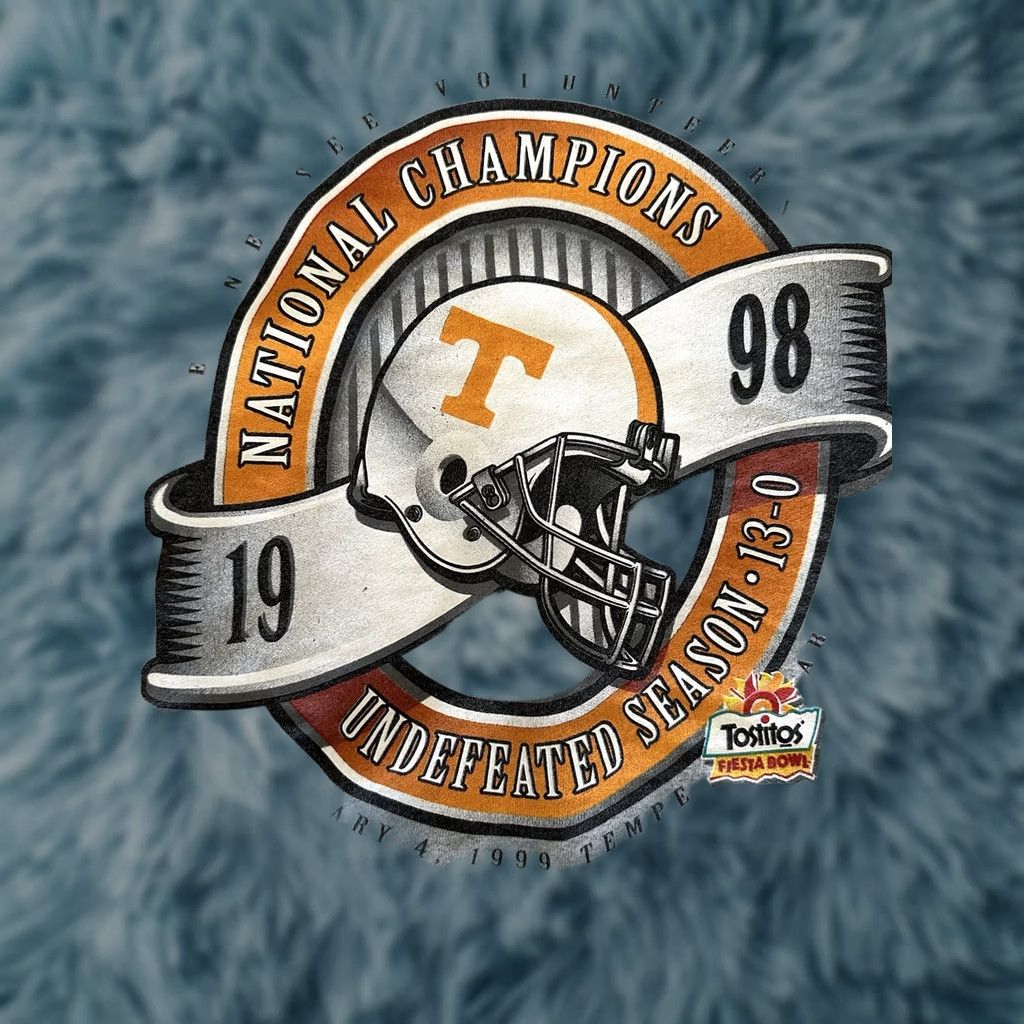 Champion VINTAGE Tennessee Volunteers 1998 National Champions Gray Crewneck Sweatshirt M Unisex Adults 90s College Sports Pullover Boys Girls Mens Womens Size US M / EU 48-50 / 2 - 1 Thumbnail