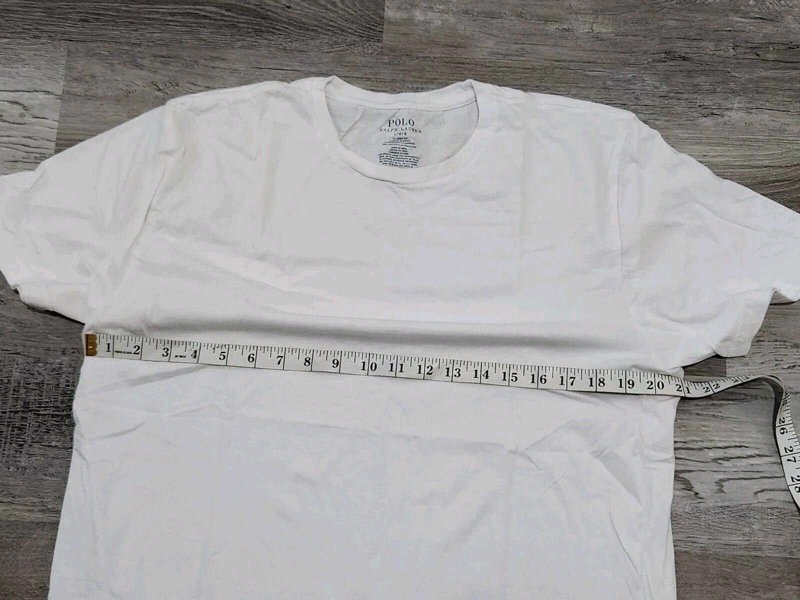Polo Ralph Lauren Mens Polo Ralph Lauren White T Shirt Classic Fit Cotton Size US L / EU 52-54 / 3 - 4 Thumbnail