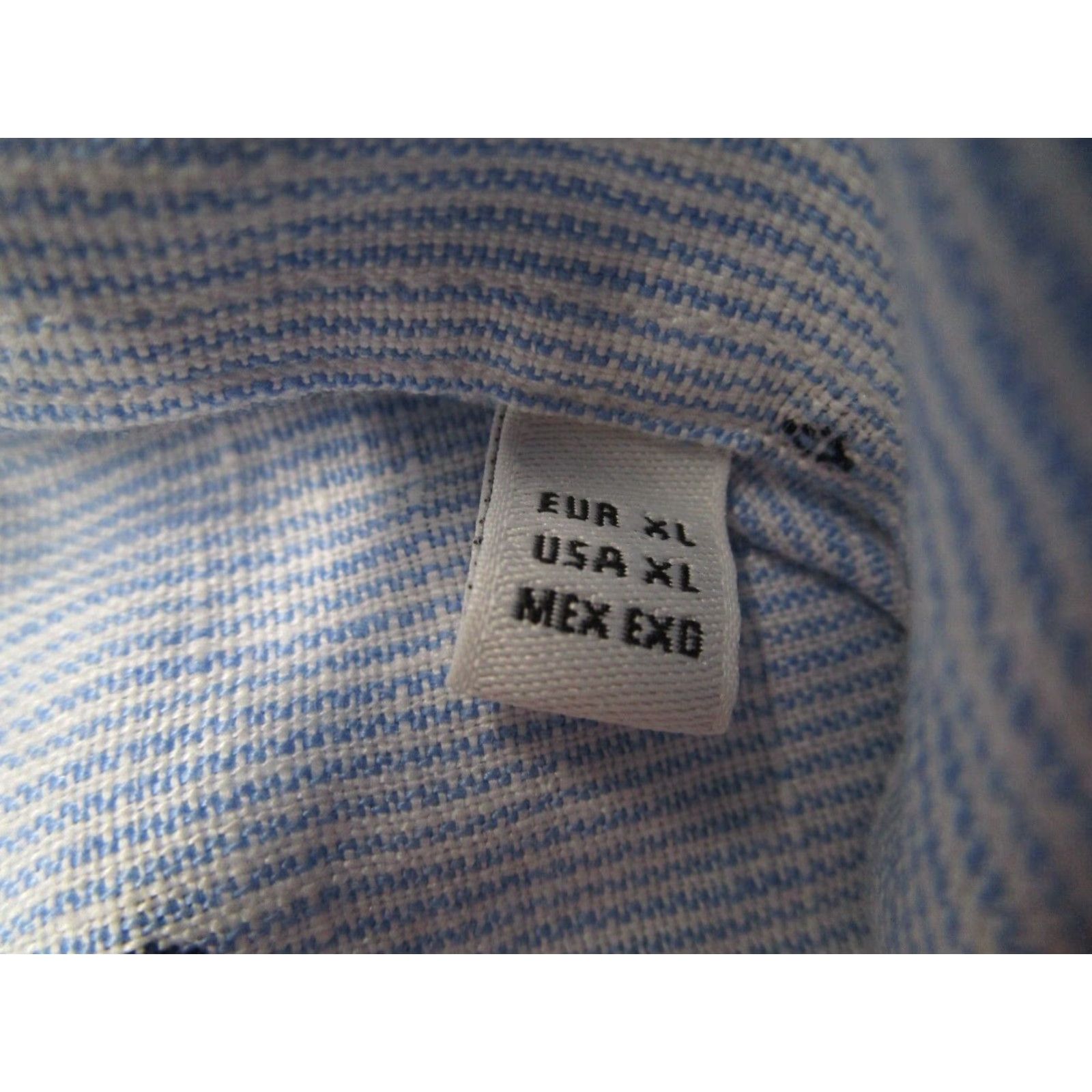 Massimo Dutti Massimo Dutti Shirt Mens Extra Large Blue Linen Button Up Designer Work Size US XL / EU 56 / 4 - 4 Thumbnail
