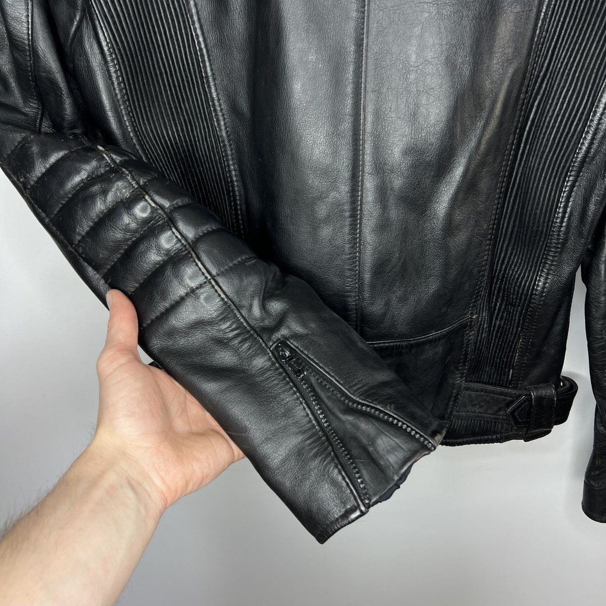 Vintage Moto Vintage Racing Leather Jacket Ramones Biker 90s Punk Size US M / EU 48-50 / 2 - 13 Thumbnail