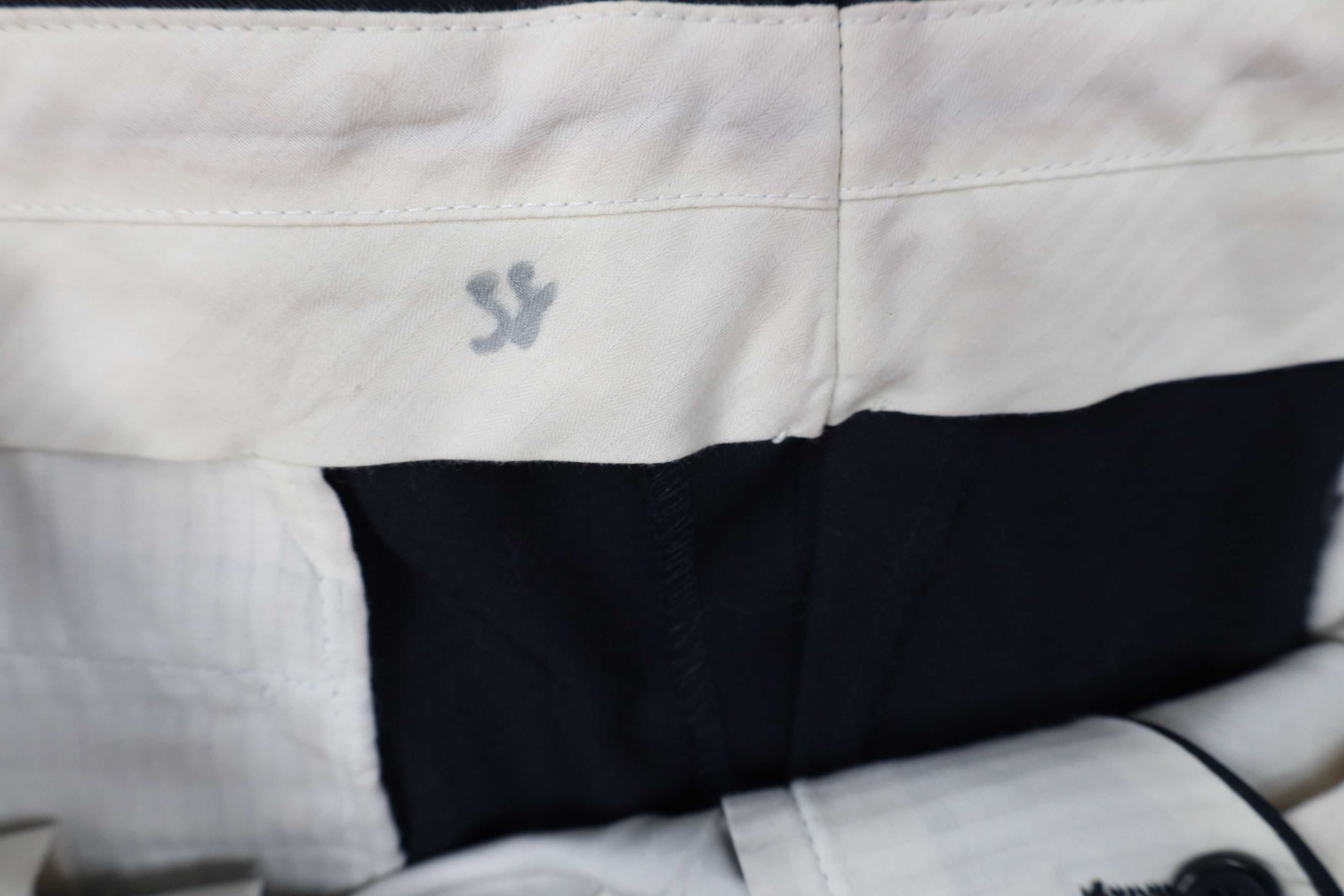 Vintage Vintage 90s Streetwear Wool Wide Leg Chino Pants Navy Blue Size US 38 / EU 54 - 6 Thumbnail