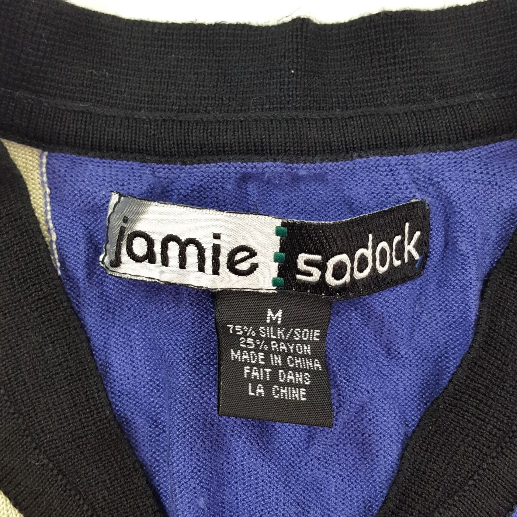 Vintage VINTAGE Jamie Sadock Purple Silk Sleeveless Art Knit Pullover Sweater M Womens 90s Fashion Southwestern Western Doctor? Size M / US 6-8 / IT 42-44 - 4 Thumbnail