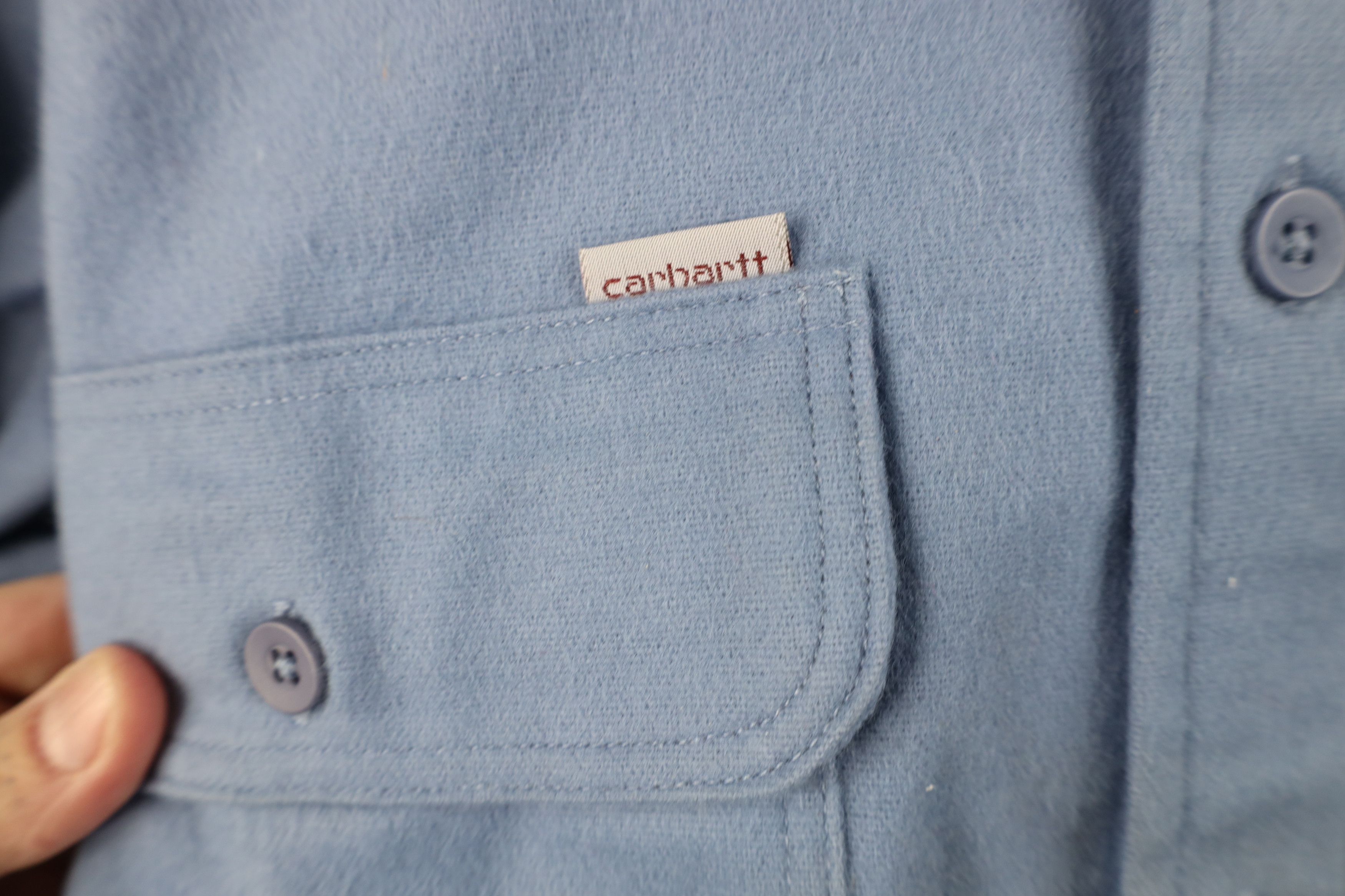 Carhartt Deadstock Vintage 80s Carhartt Chamois Cloth Button Shirt Size US M / EU 48-50 / 2 - 4 Thumbnail