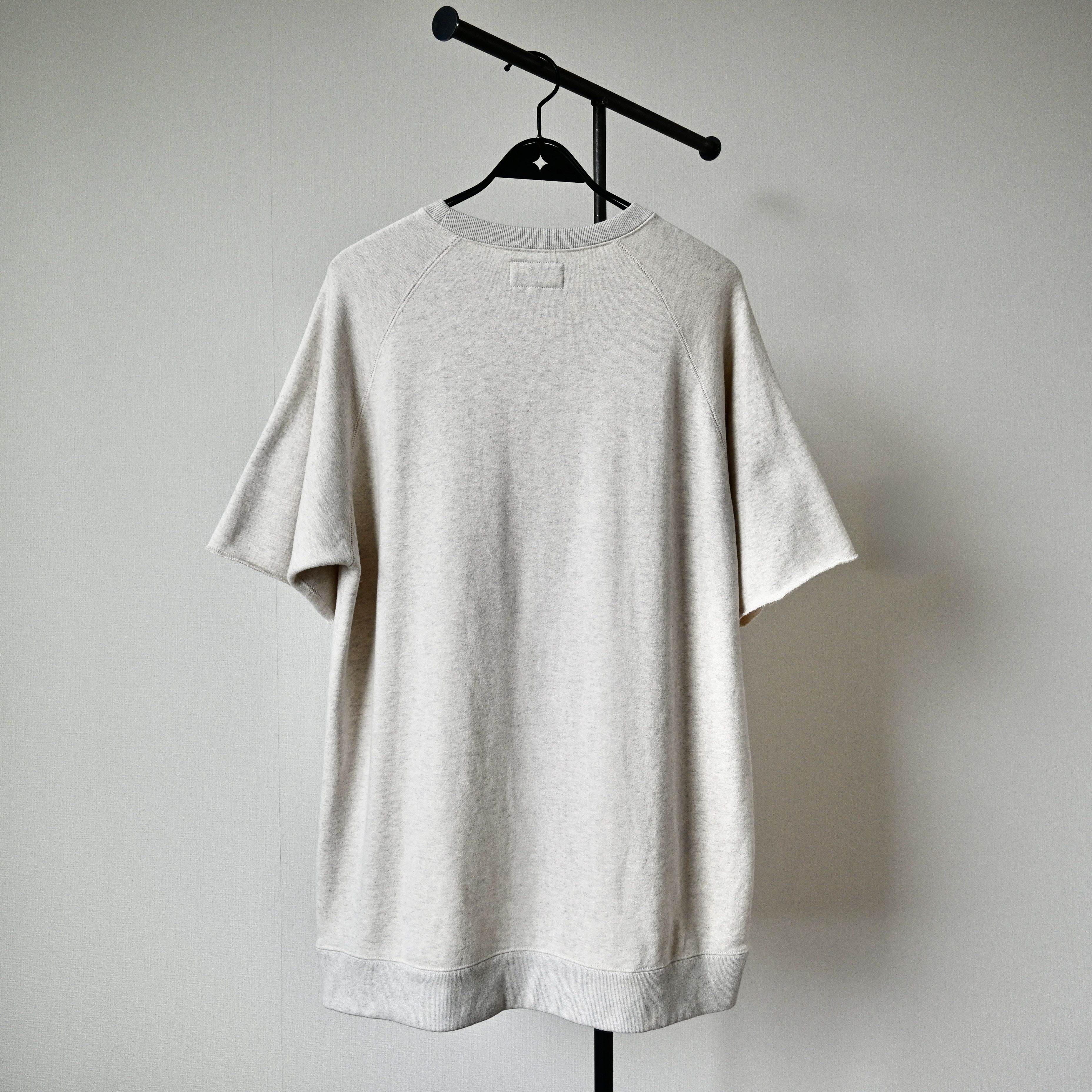 Beams Plus BEAMS Plus "Cut-off" S/S sweatshirt, Oatmeal, made in Japan Size US XL / EU 56 / 4 - 2 Thumbnail