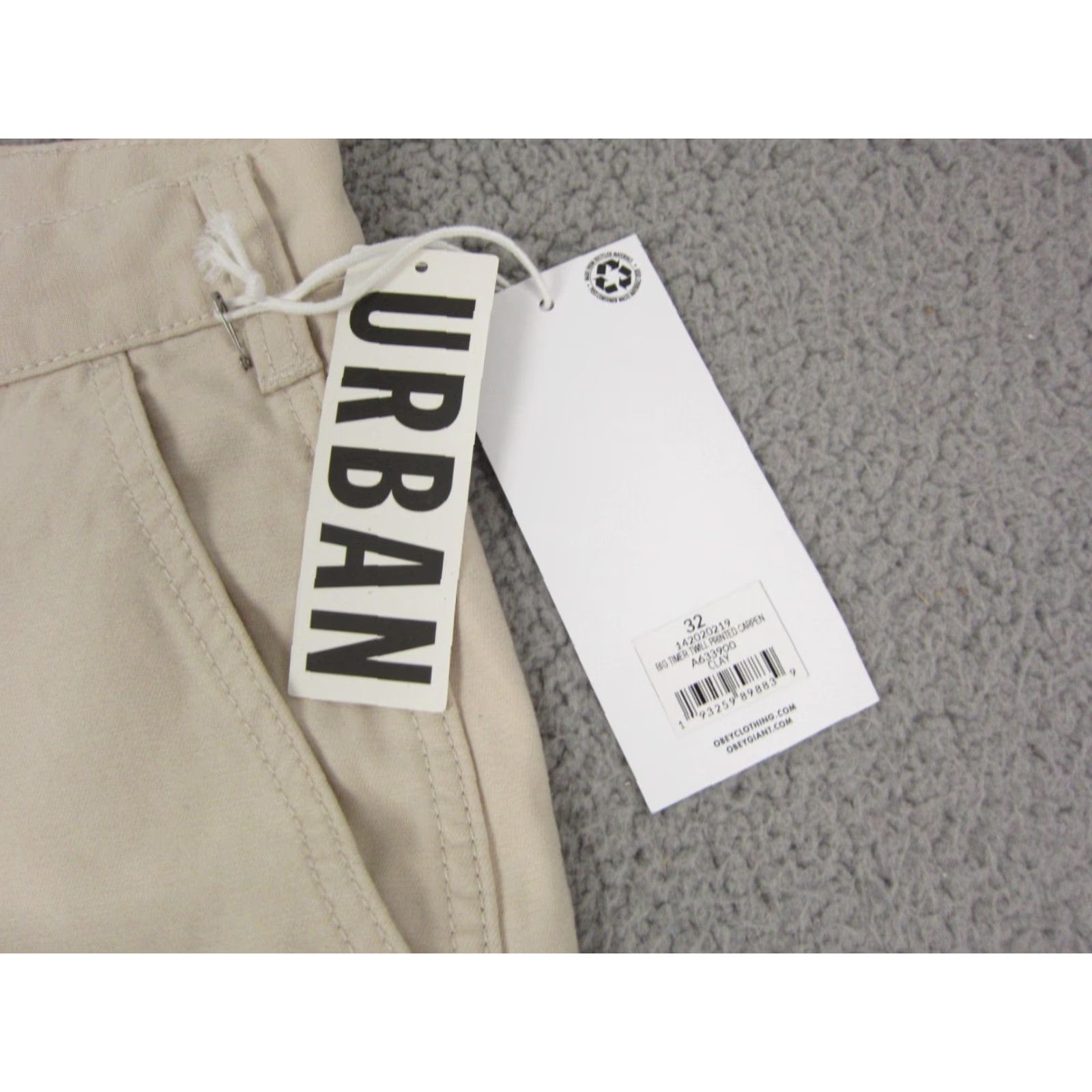 Obey OBEY Pants Women's 32 Beige Twill Carpenter Baggy 90s Style Front Straight Leg Casual Pants Mens? Size 24" / US 00 / IT 34 - 3 Thumbnail
