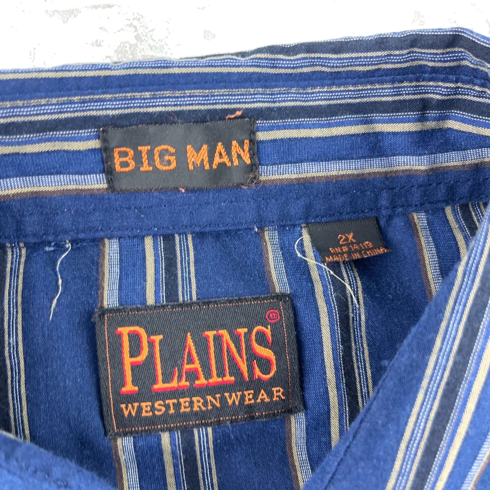 Vintage Vintage Plains Button-Up Shirt Men 2X Big Black Cotton Cowboy Ranch Pearl Snap Front Pocket Casual Workwear 80s Theme American Classic Mens Size US XXL / EU 58 / 5 - 5 Thumbnail
