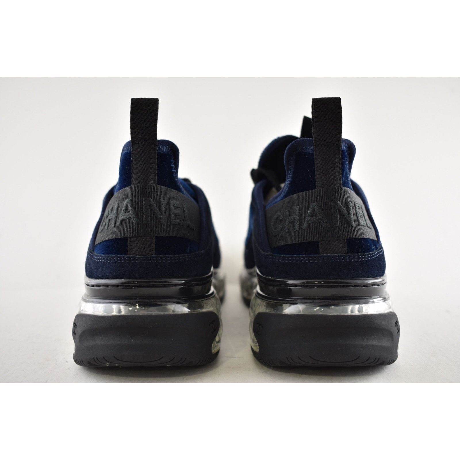 Chanel Chanel 20A Mens Blue Velvet Black CC Trainer Sneaker 44 11 Size US 11 / EU 44 - 11 Thumbnail
