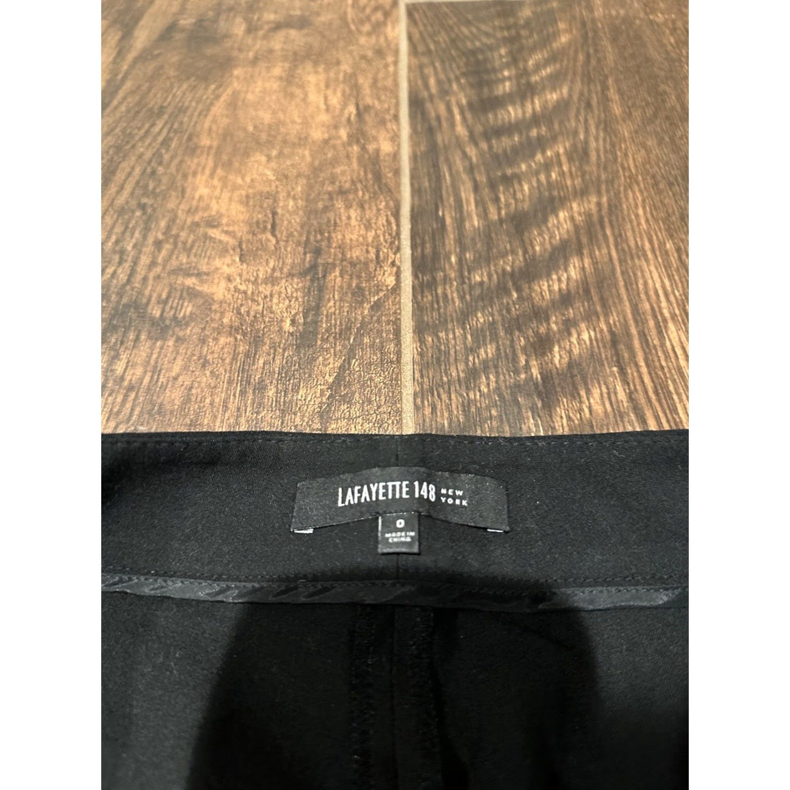 Vintage Lafayette 148 New York Dress Pants Womens 0 Black Wool Blend Work Trouser Size 25" / US 0 / IT 36 - 5 Thumbnail