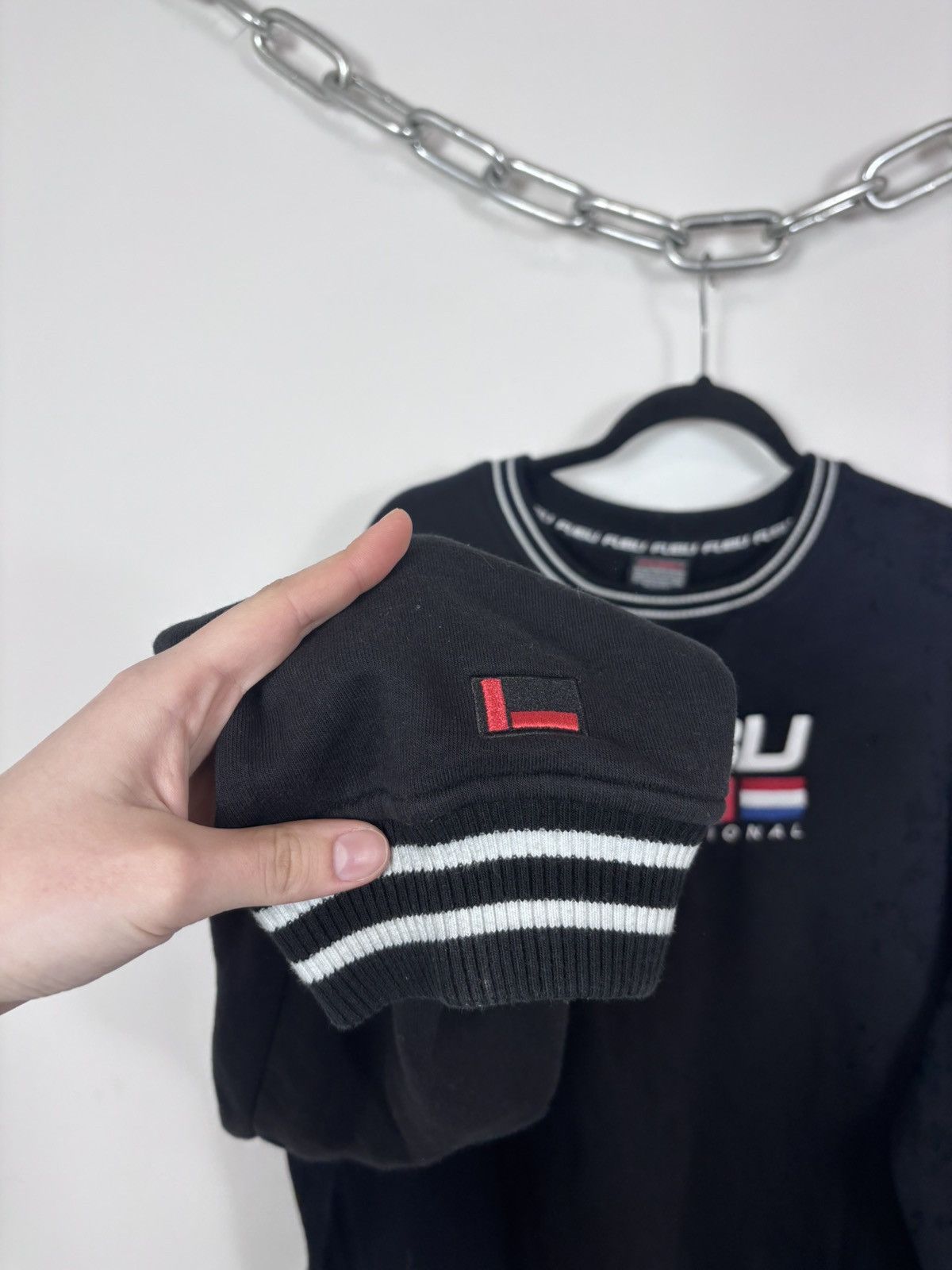 Fubu Fubu International Big Embroidered Logo Black Sweatshirt Size US XL / EU 56 / 4 - 8 Thumbnail