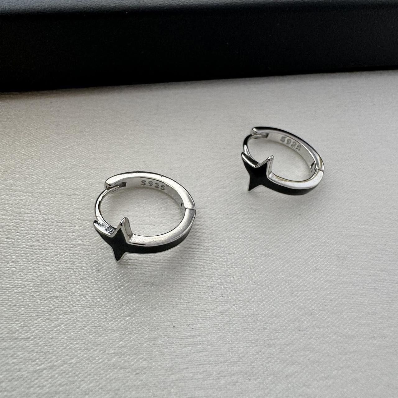 Other 14mm Cross Hoop Earrings for Men Women Streetwear Size ONE SIZE - 2 Thumbnail