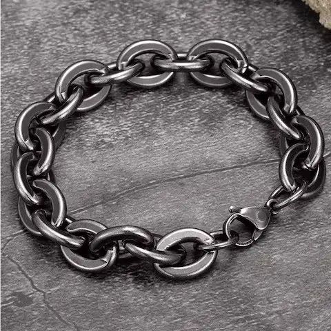 Jewelry Oval Shape Chain Bracelet Size ONE SIZE - 1 Thumbnail