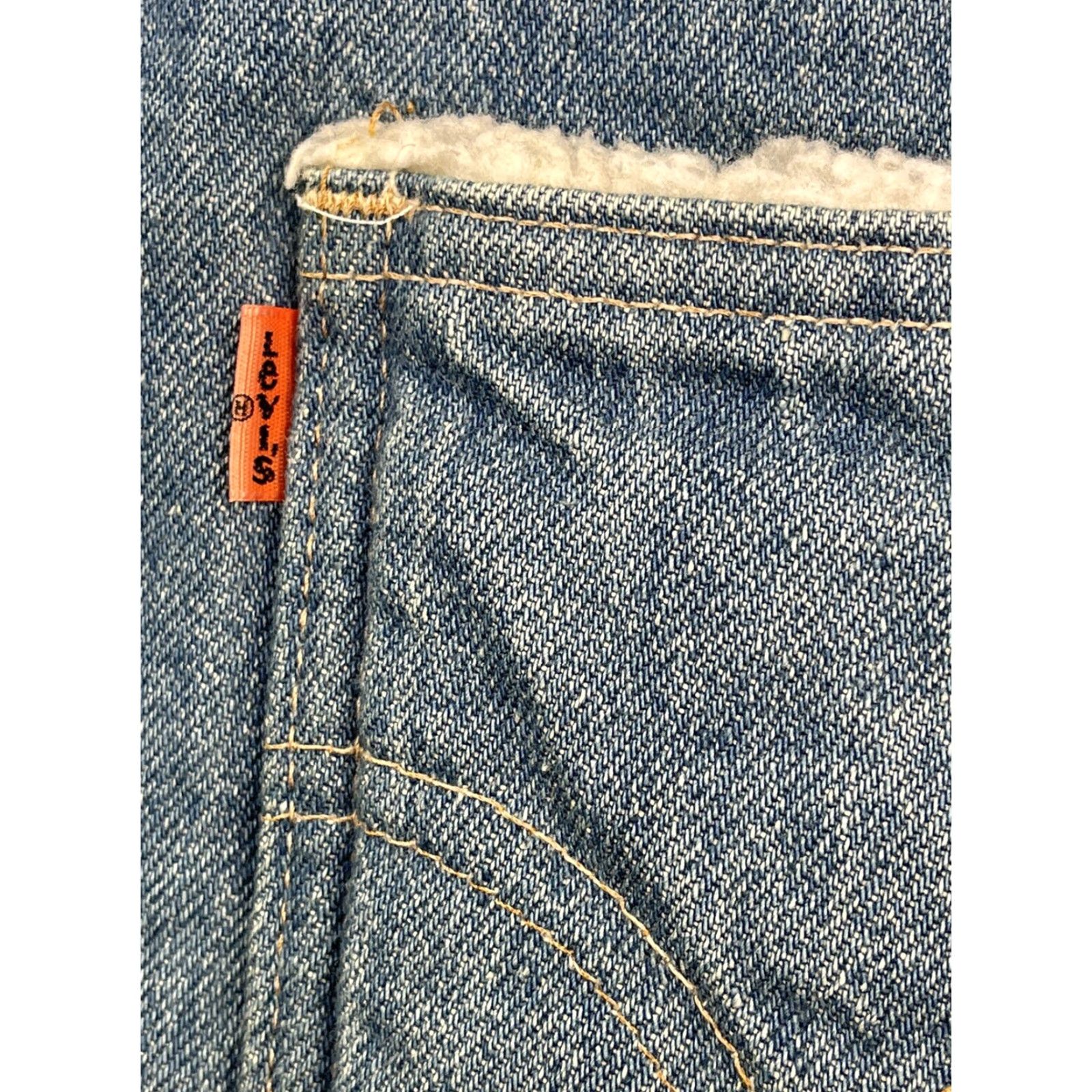 Levi's VINTAGE Levi's Orange Tab Vest Western Denim Snap Sherpa Lined USA Made Jacket L Blue Size US L / EU 52-54 / 3 - 3 Thumbnail