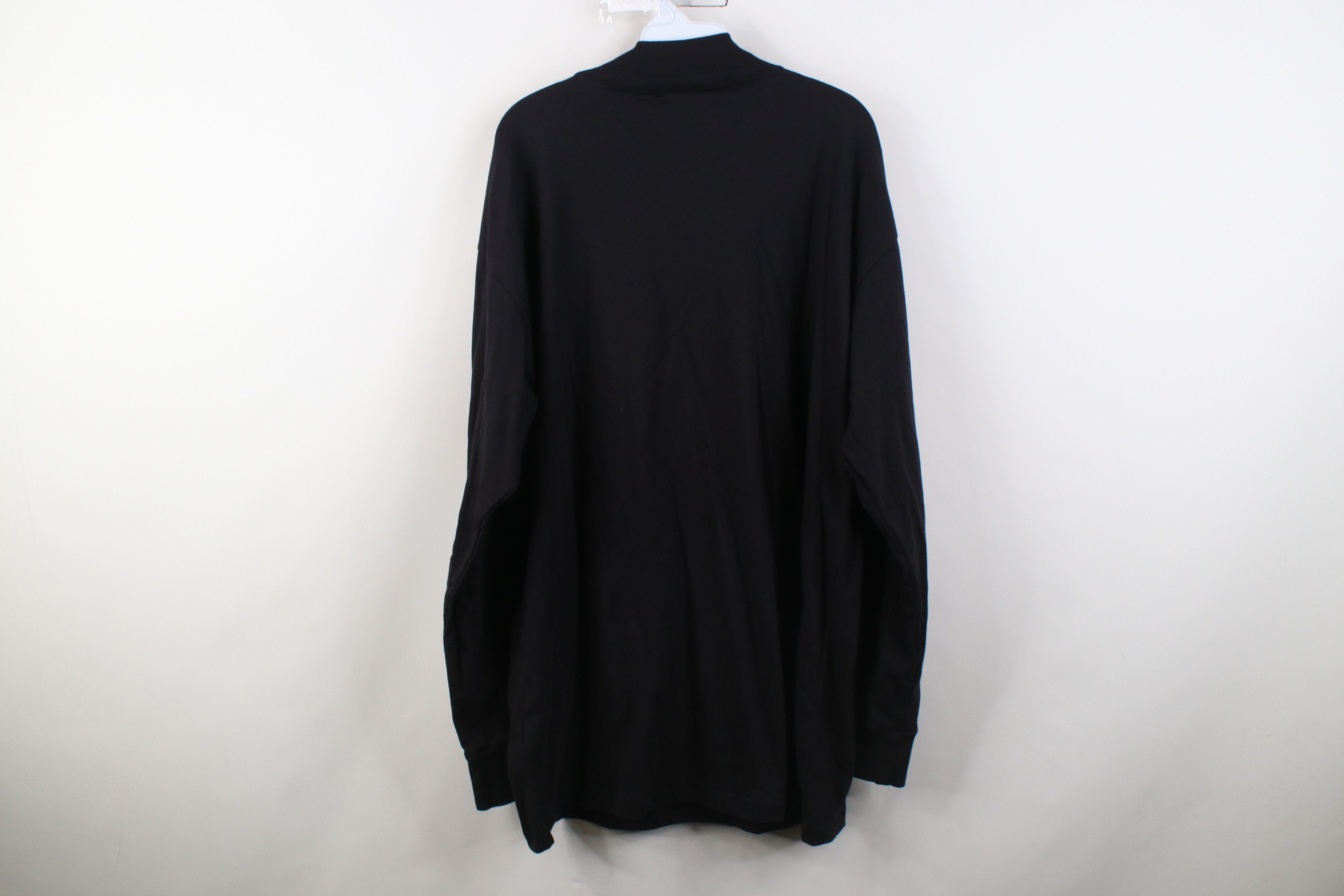 Vintage Vintage 90s Streetwear Mock Neck Long Sleeve T-Shirt Black Size US XL / EU 56 / 4 - 9 Thumbnail