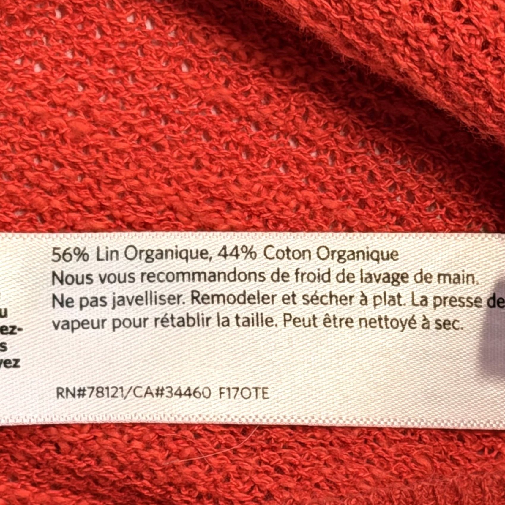 Eileen Fisher VINTAGE Eileen Fisher Sweater Womens PP/PTP Red V-Neck Knit Pullover Linen Cotton Petite Raglan Sleeve Size XXS / US 00 / IT 34 - 5 Thumbnail