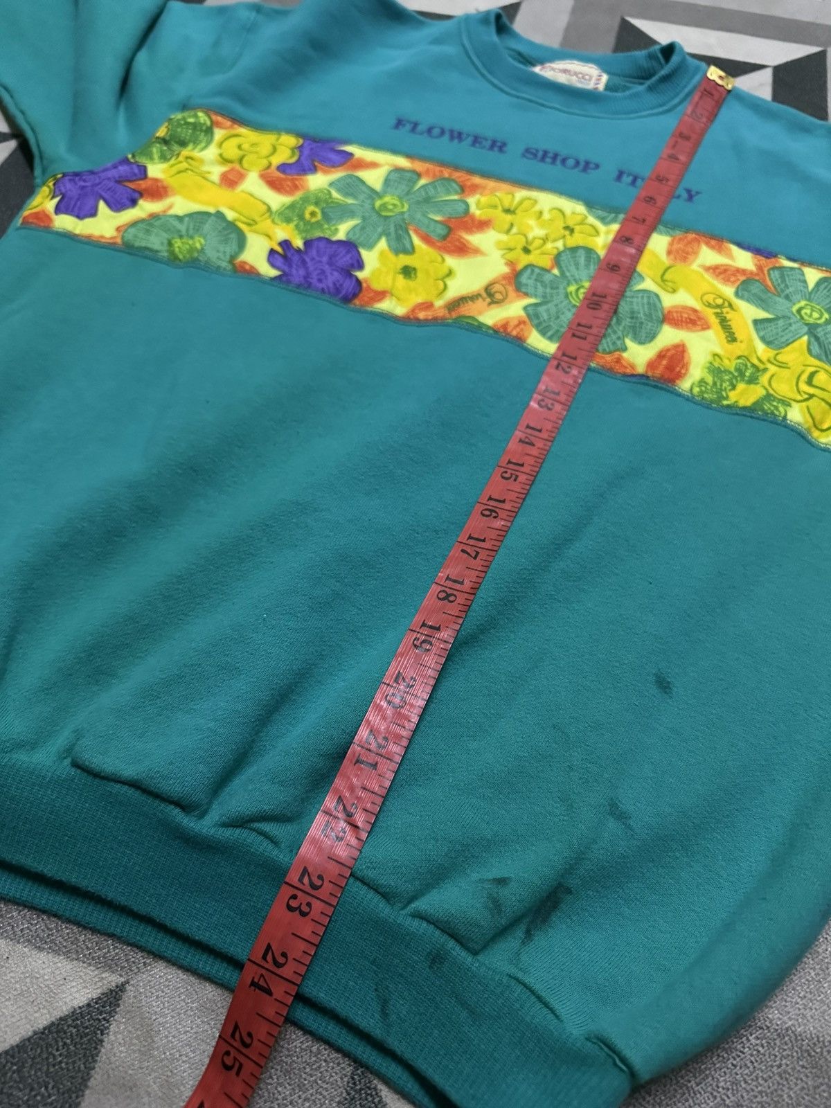 Fiorucci Vintage 90s Fiorucci flower shop Italy sweatshirt Size US M / EU 48-50 / 2 - 8 Thumbnail
