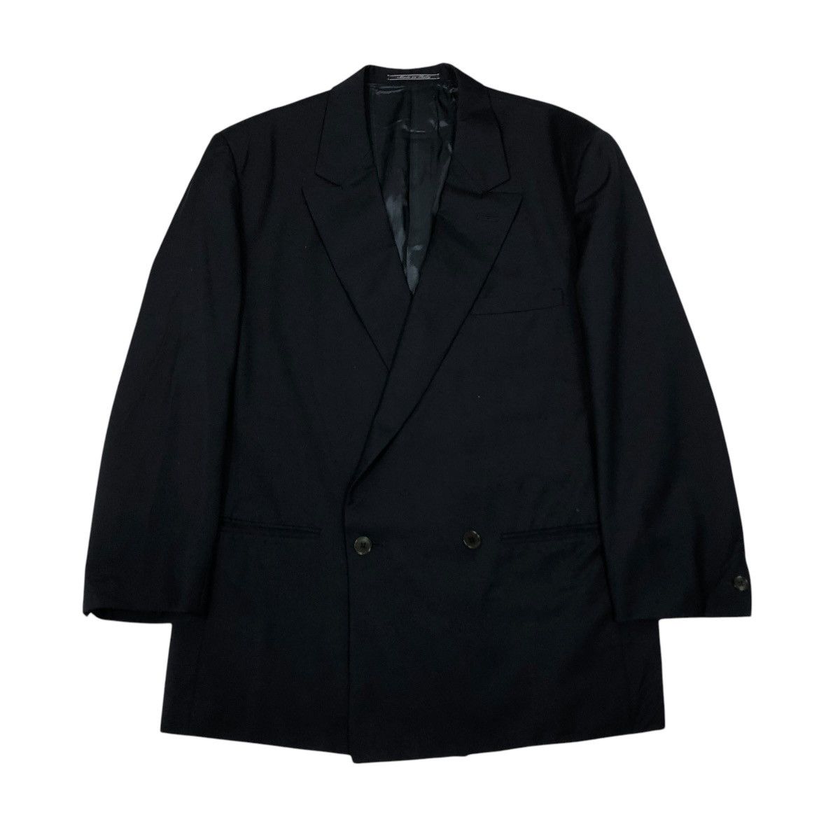 Versace 🔥ROCH BLACK VINTAGE COATS GIANNI VERSACE DOUBLE BREASTED Size US M / EU 48-50 / 2 - 1 Thumbnail