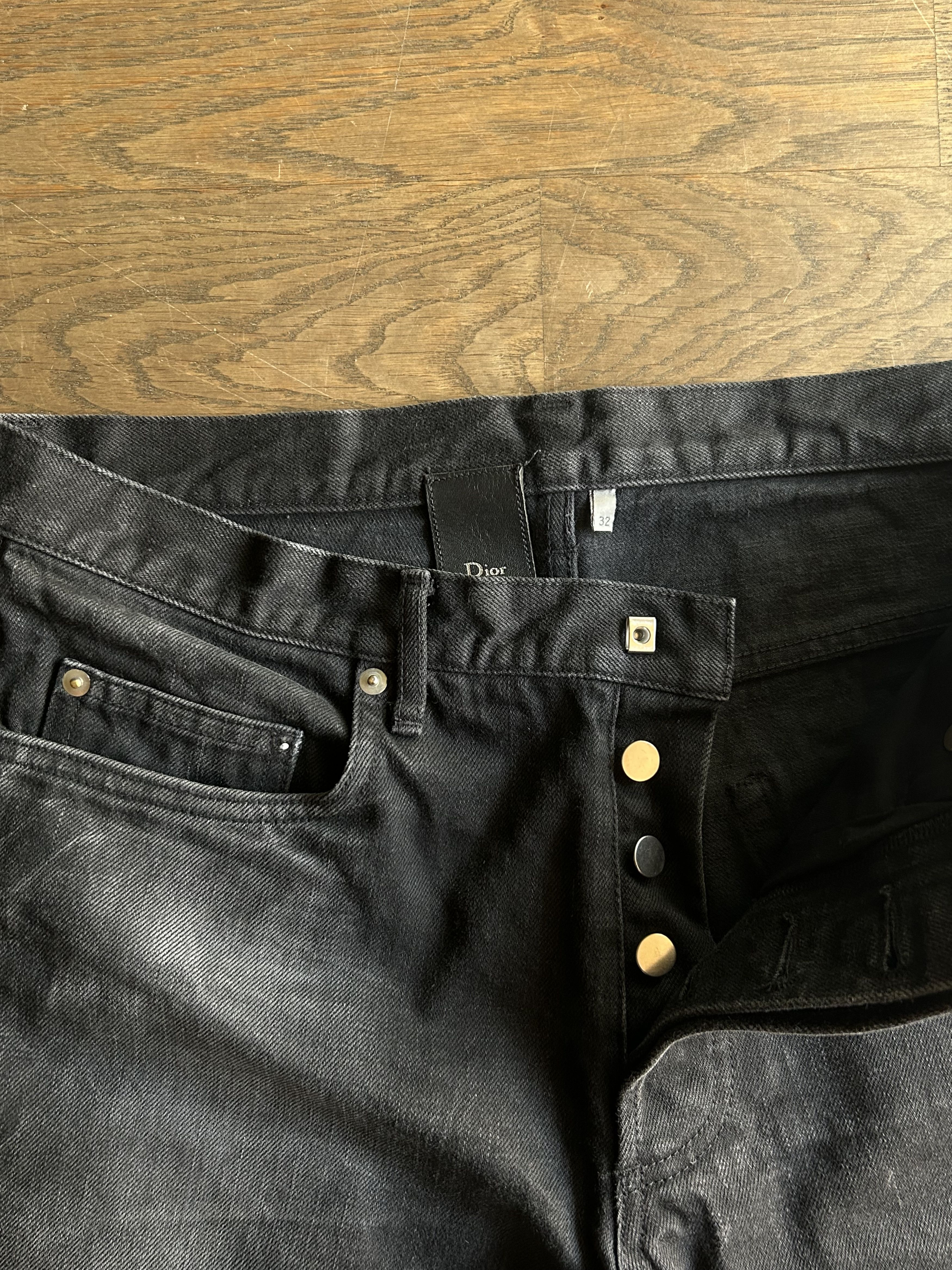 Dior Dior homme black straight faded jeans Size US 32 / EU 48 - 2 Thumbnail