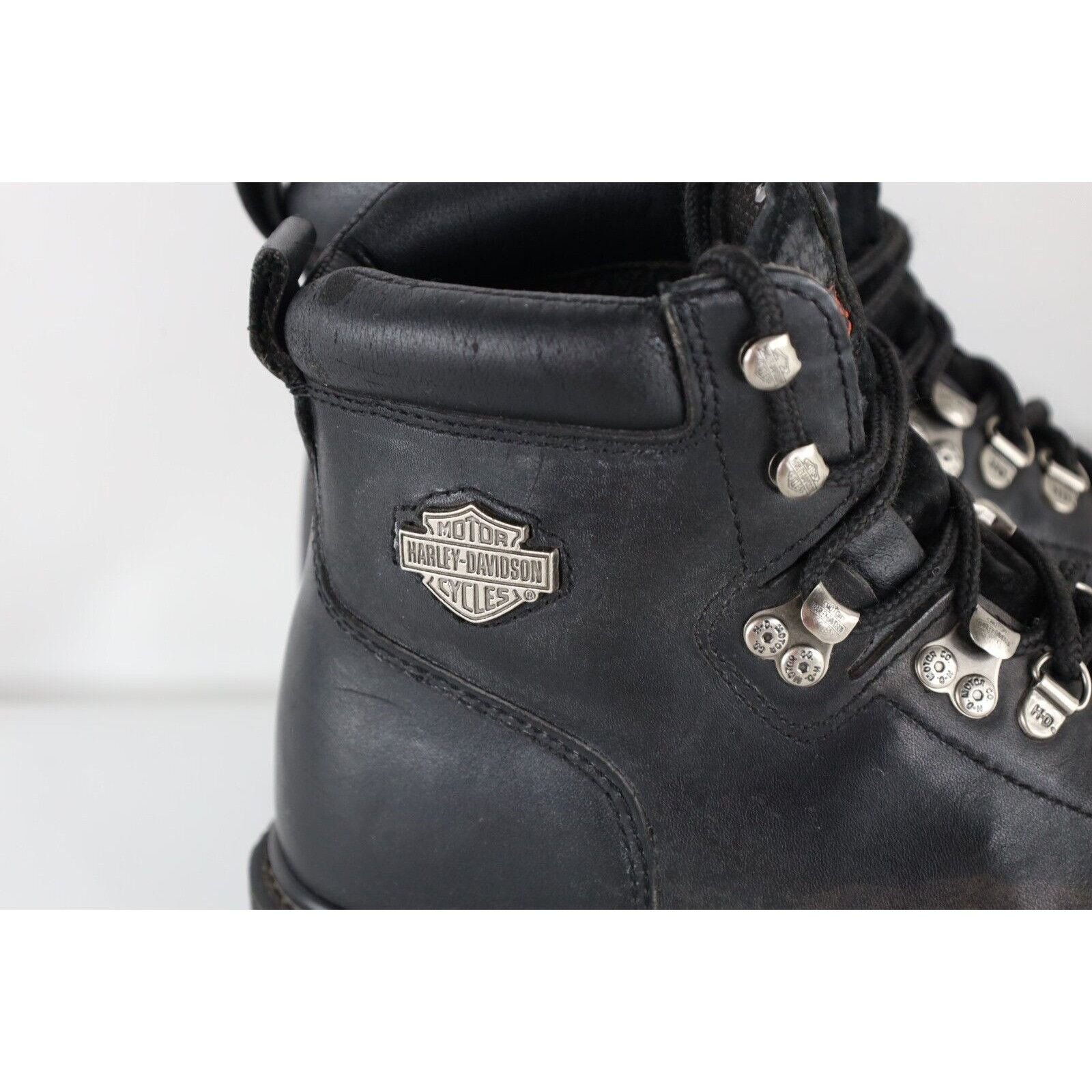 Harley Davidson × Vintage Vintage 90s Harley Davidson Distressed Leather Boots Size US 8 / IT 38 - 7 Thumbnail