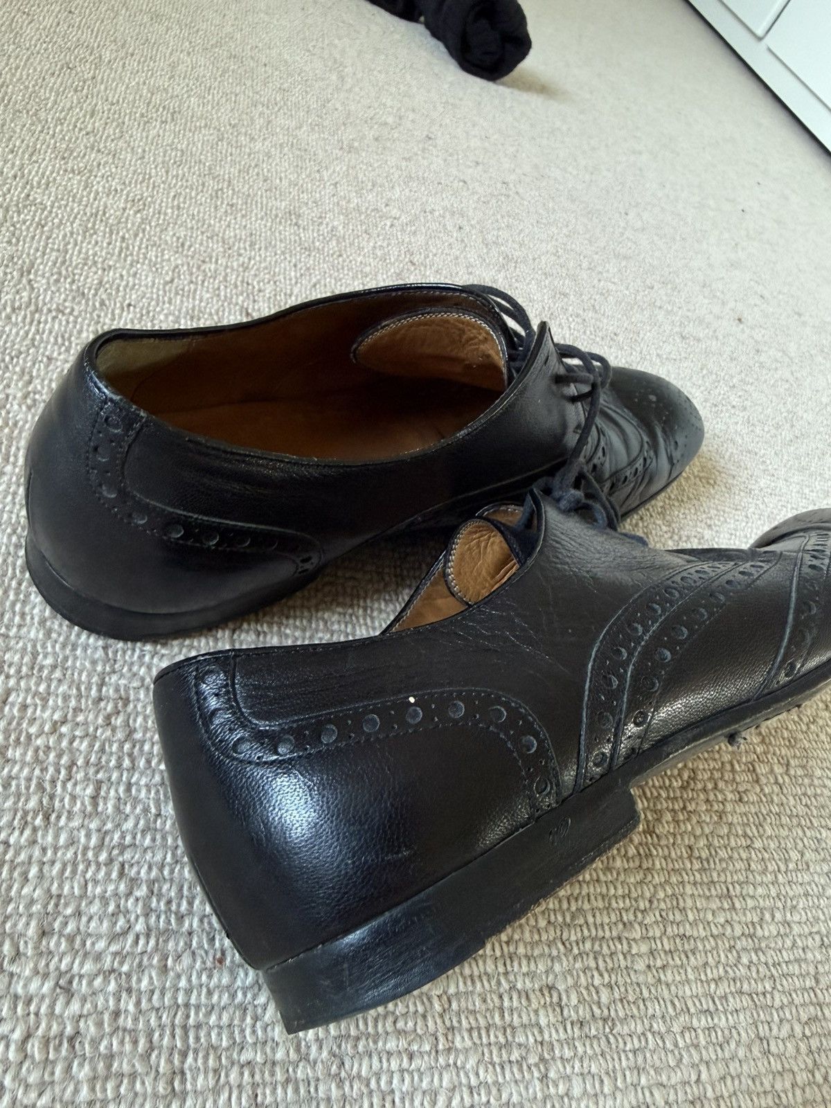 Gucci Gucci brogues shoes black leather logo size 9 Size US 10 / EU 43 - 2 Thumbnail