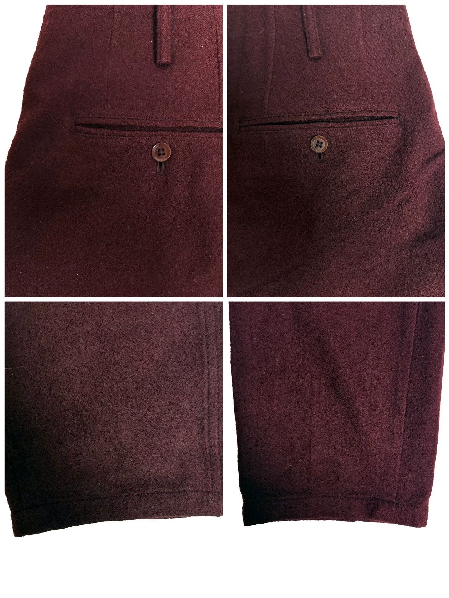 Yohji Yamamoto Yohji Yamamoto 12AW Burgundy Wool Tapered 2 Size US 32 / EU 48 - 4 Thumbnail