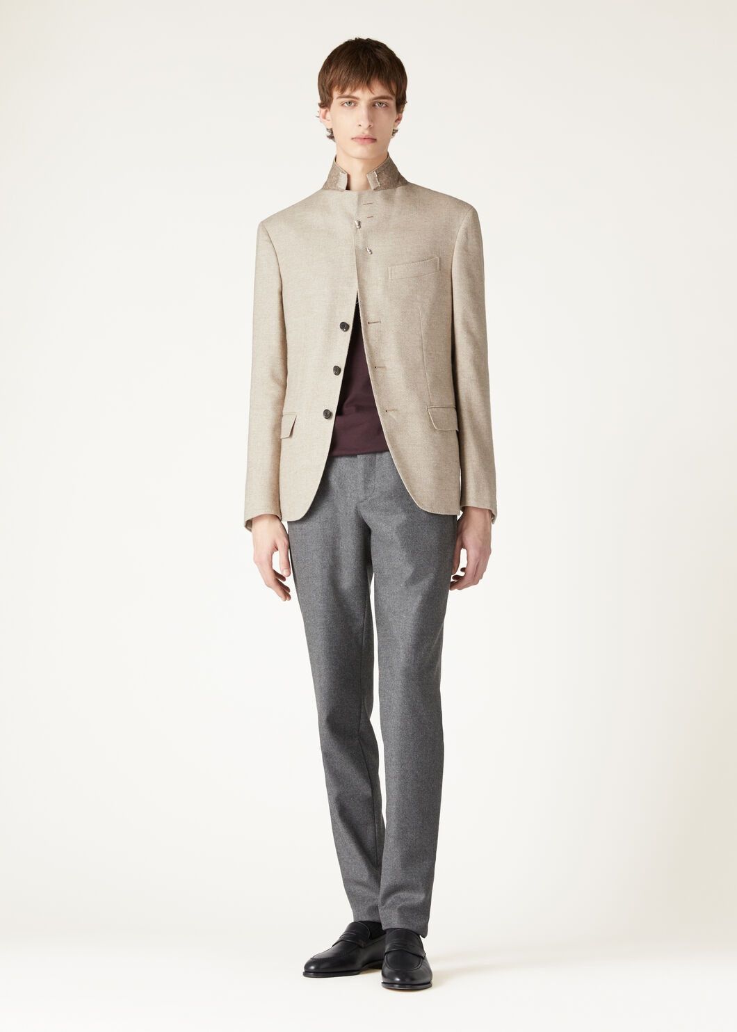 Loro Piana o1w1db10825 FAO6520 Torino Jacket in Beige Size US XL / EU 56 / 4 - 2 Thumbnail