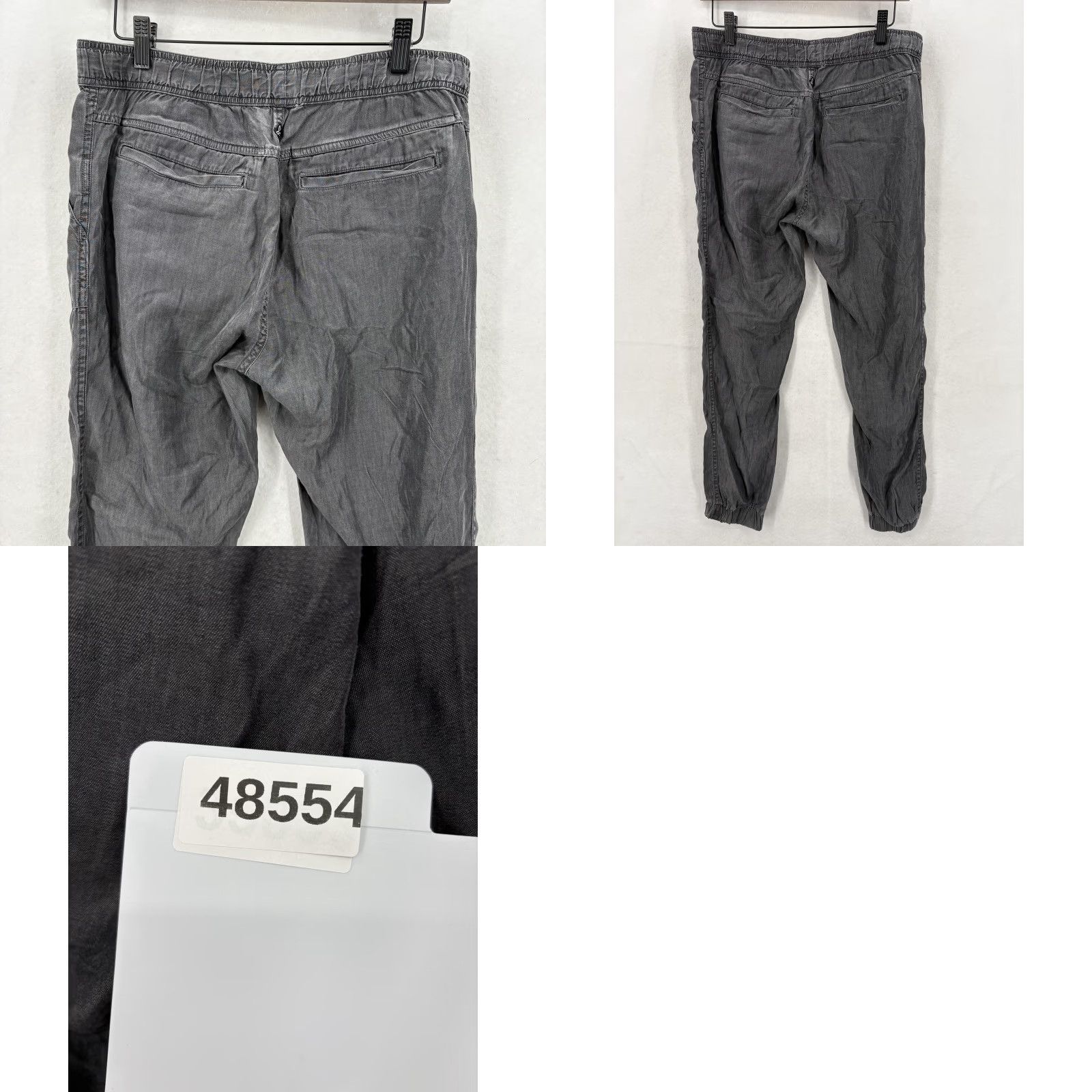 Prana VINTAGE? No — Prana Aberdeen Jogger Pants Women L Gray Tencel Tapered Outdoors Hiking LL? Size 36" / US 14 / IT 50 - 9 Thumbnail