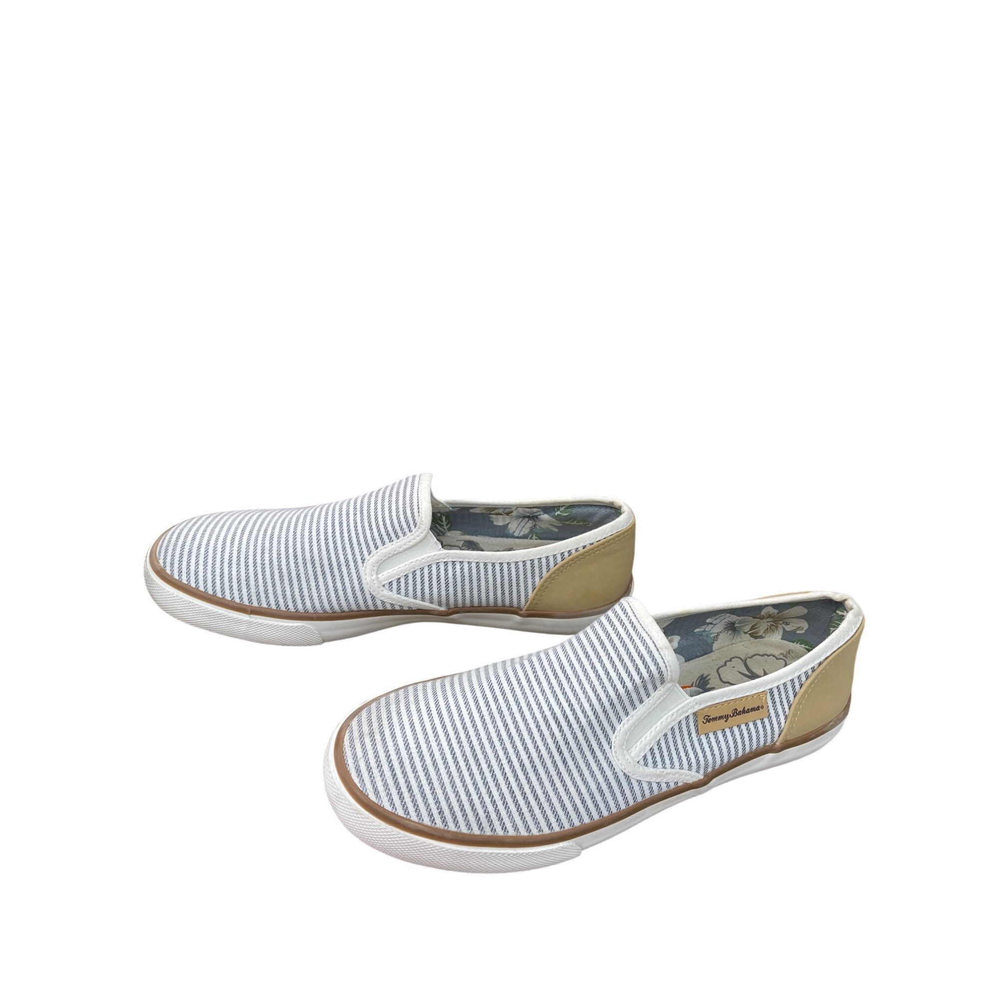 Tommy Bahama Tommy Bahama womans blue tan Slip-On loafers shoes Size 10 S Size US 9.5 / IT 39.5 - 3 Thumbnail