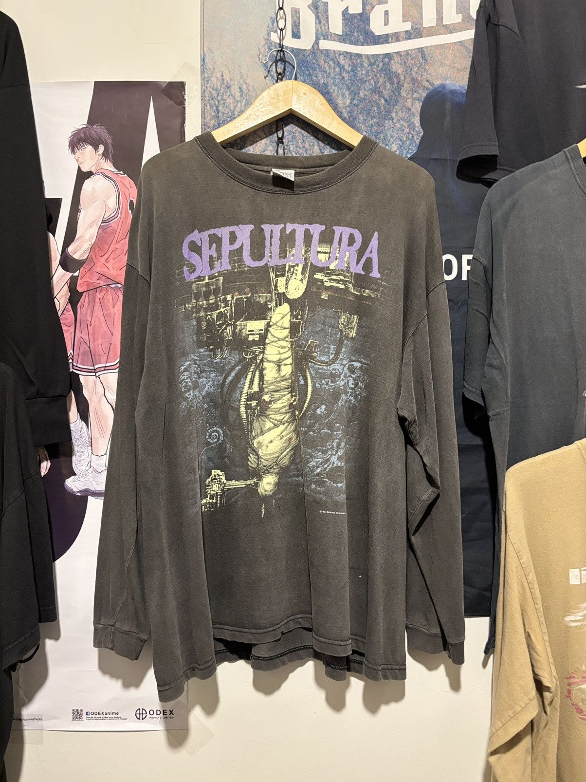Band Tees × Vintage Sepultura Chaos A.D. Blue Grape Rare 🔥 Size US XL / EU 56 / 4 - 1 Thumbnail