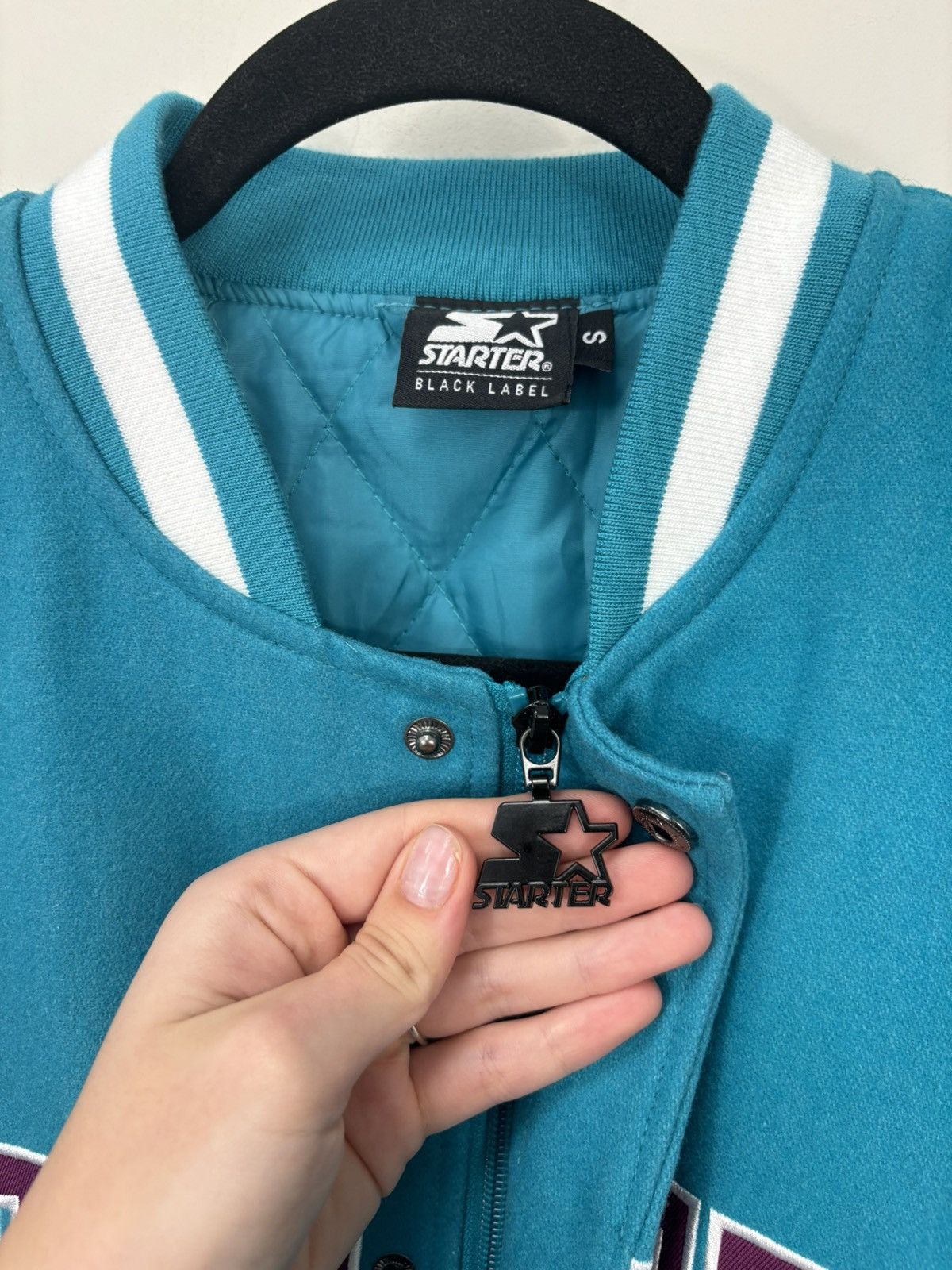 Starter Starter Black Label Men’s Blue Wool Varsity Bomber Jacket Size US S / EU 44-46 / 1 - 13 Thumbnail