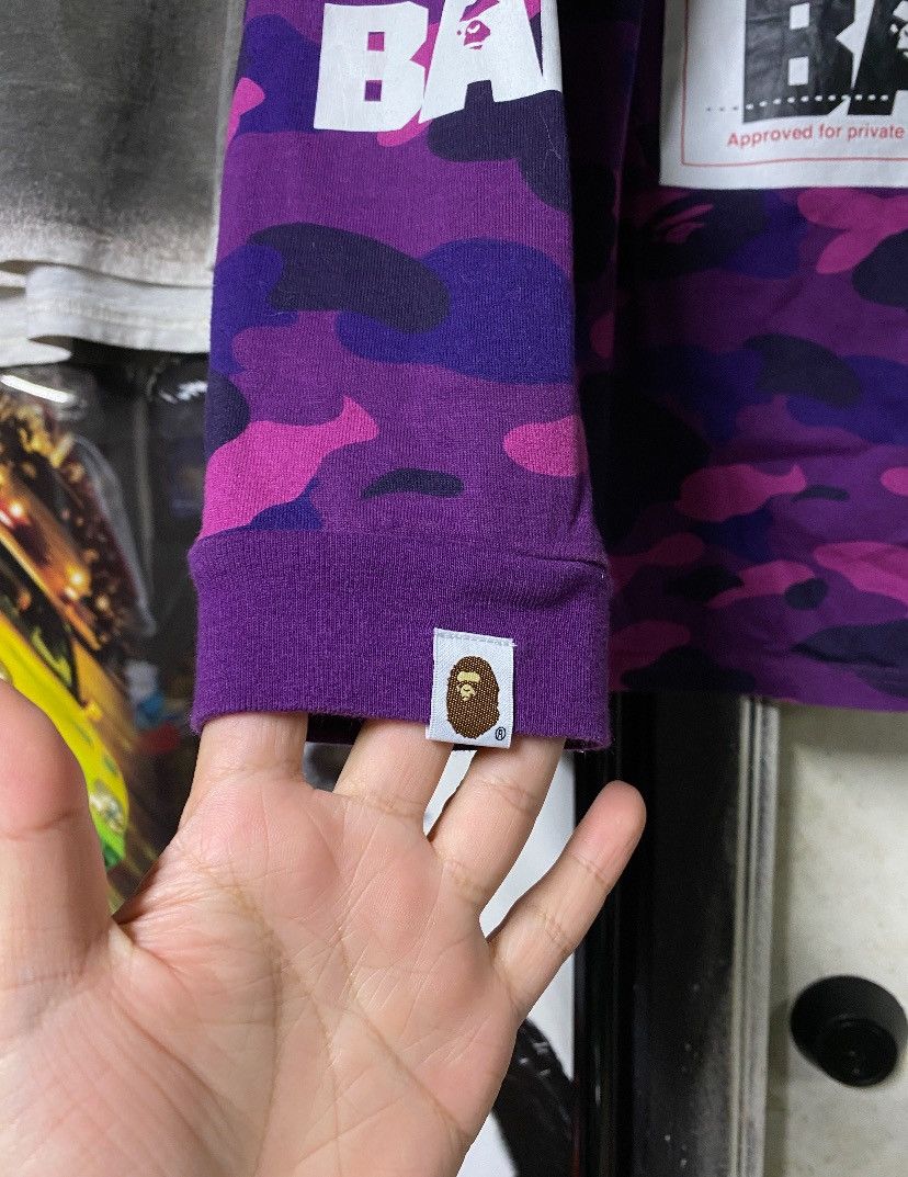 Bape RARE A Bathing Ape Purple Camo Bape Tee Shirt Small Size US M / EU 48-50 / 2 - 5 Thumbnail