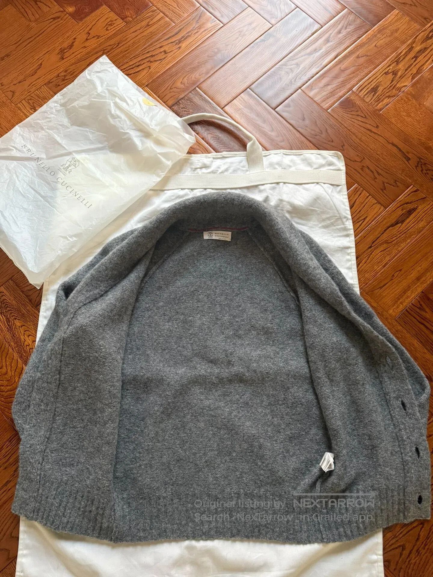 Brunello Cucinelli Brunello Cucinelli Men's Warm Gray Alpaca Cardigan. Size US S / EU 44-46 / 1 - 2 Thumbnail